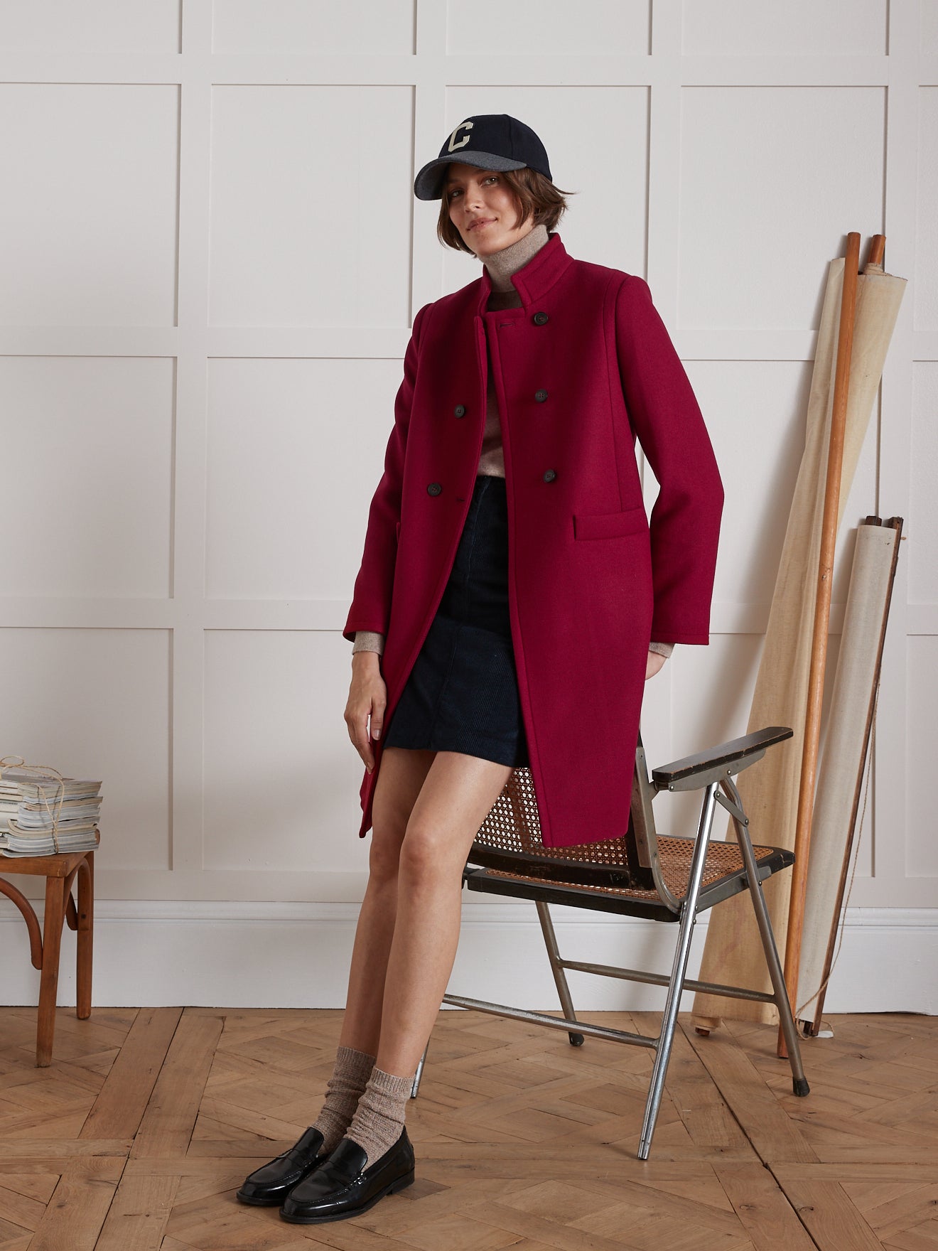 Manteau rétro drap de laine uni femme Cyrillus FR