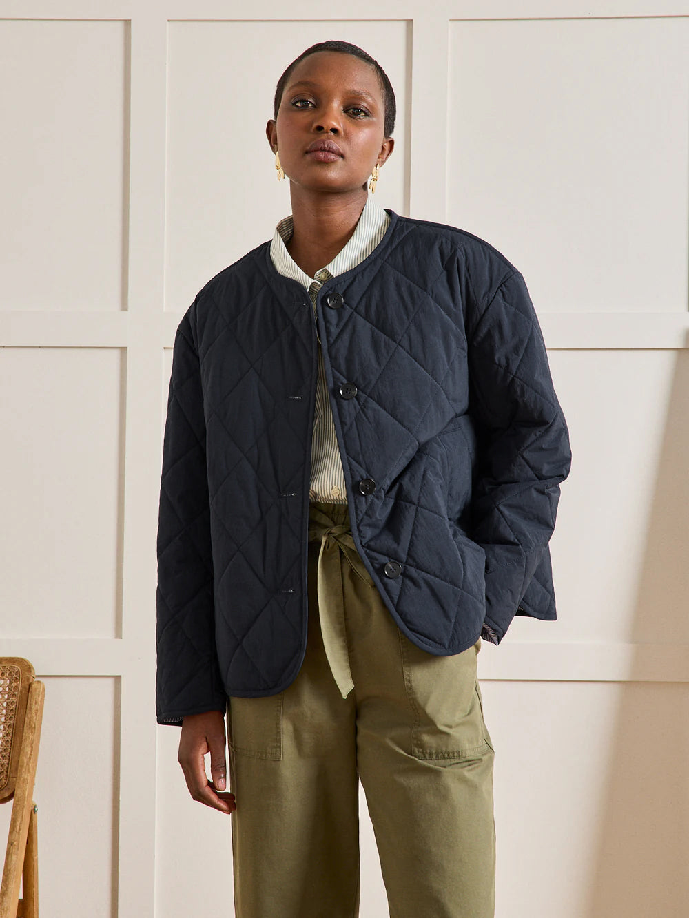 Parka Veste Cyrillus Fille Veste Matelassée Boutonnée Sans Col