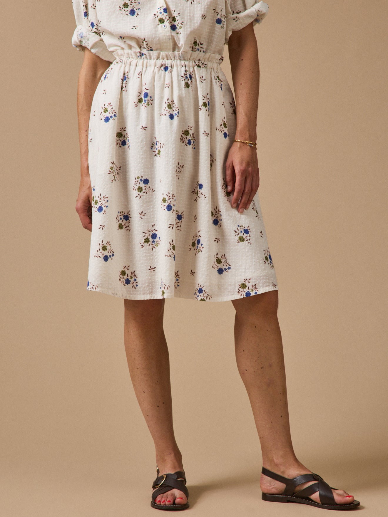 Jupe courte femme imprimé Rosa Blue