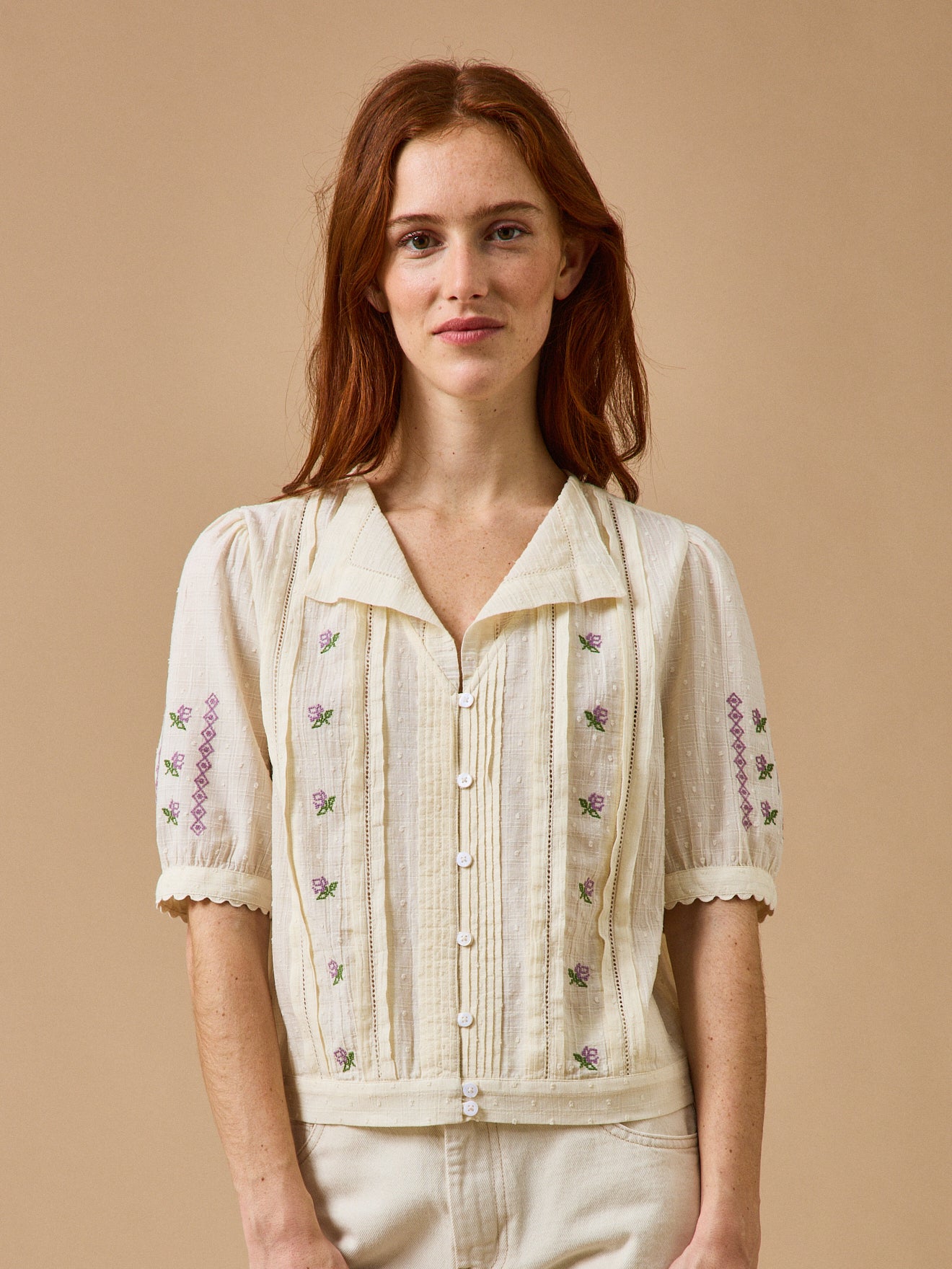 Blouse brodée Femme - CYRILLUS X EMILE & IDA