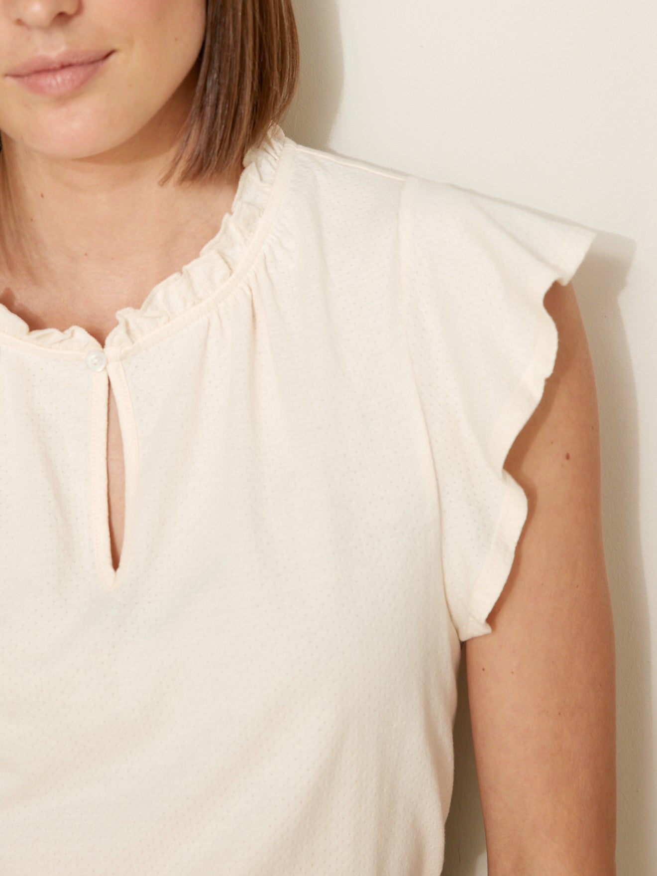 T-shirt jacquard texturé femme - coton biologique