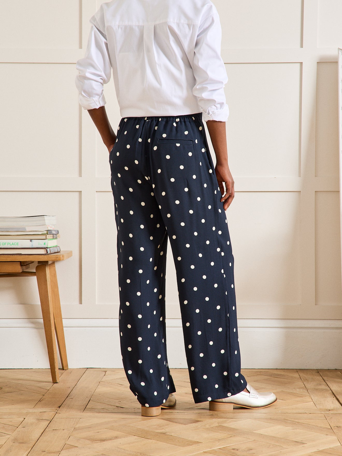 Fabrication Française Pantalon Large Femme Fluide Pantalon Large à