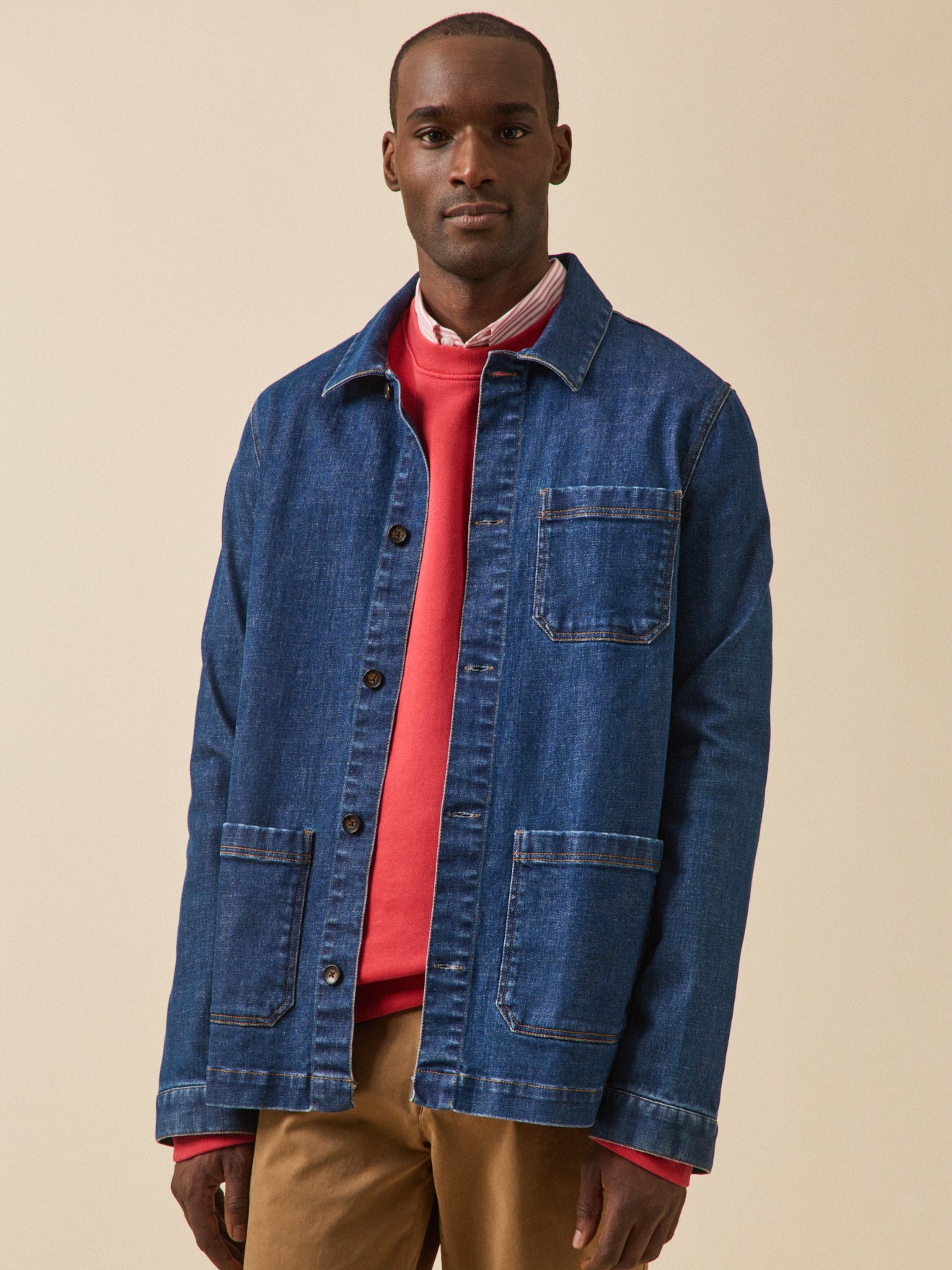 Veste worker homme denim coton recyclé