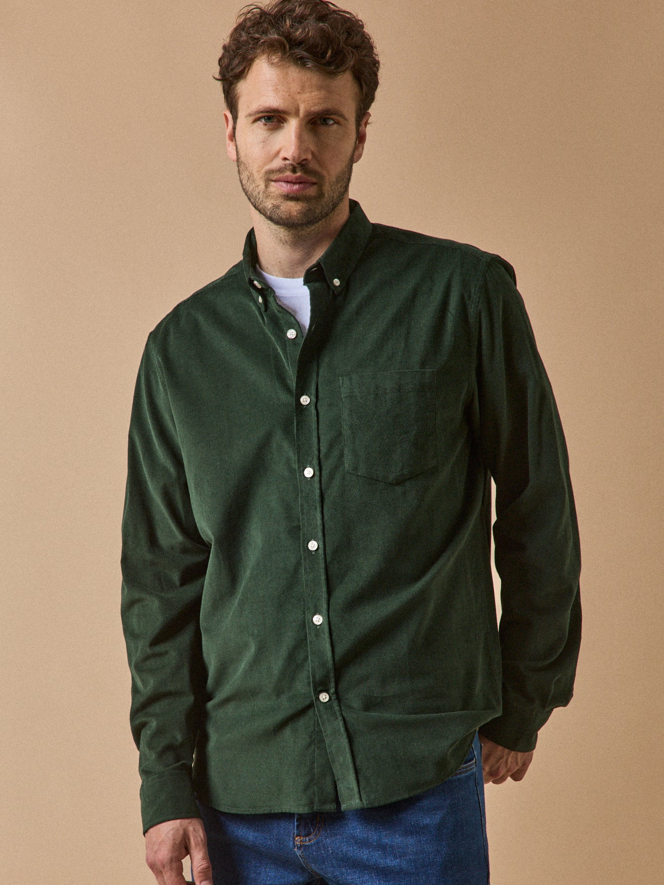 Chemise à manches courtes Henley délavé Glory Bright Kelly Green des années 90, moyen millésime