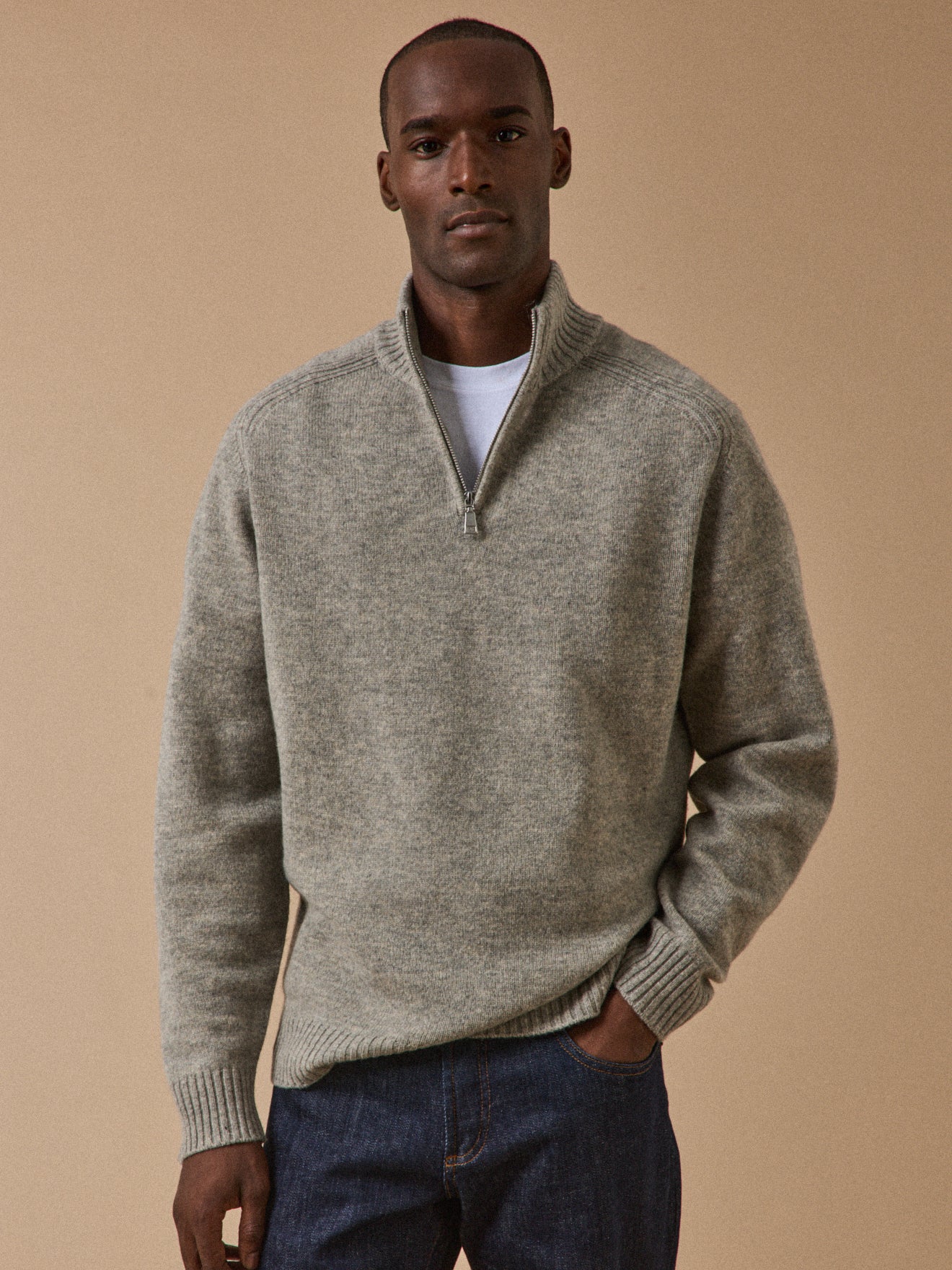 Pull col montant zippé Homme Cyrillus FR