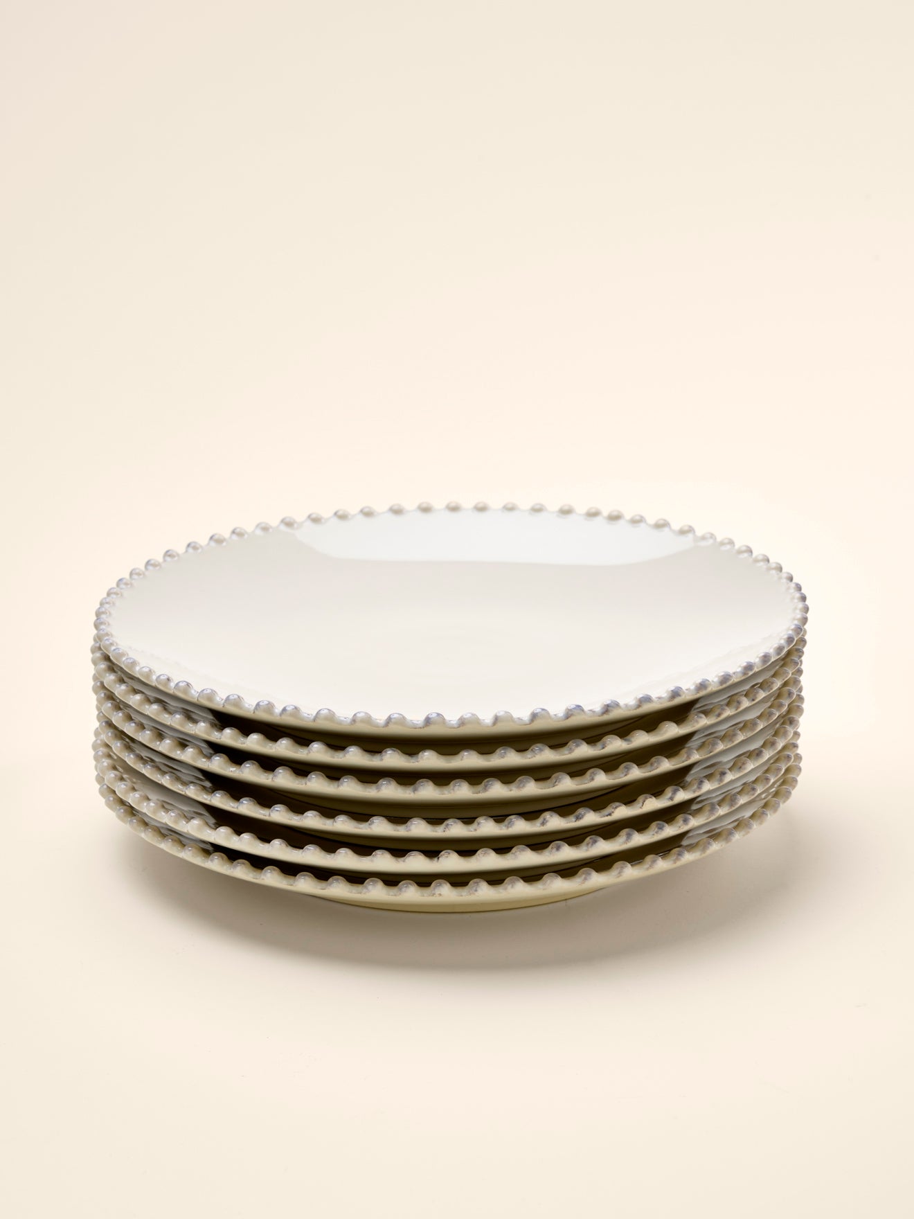 Assiette plate "Perle" par lot de 6 - Collection Costa Nova