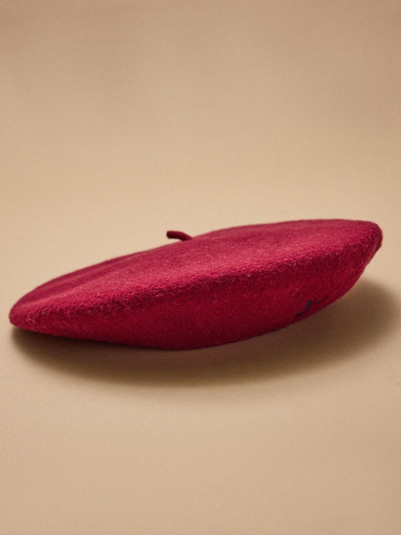 Béret Français Rouge En Laine - Taille 54-58 Unisexe - Authentique Look Français