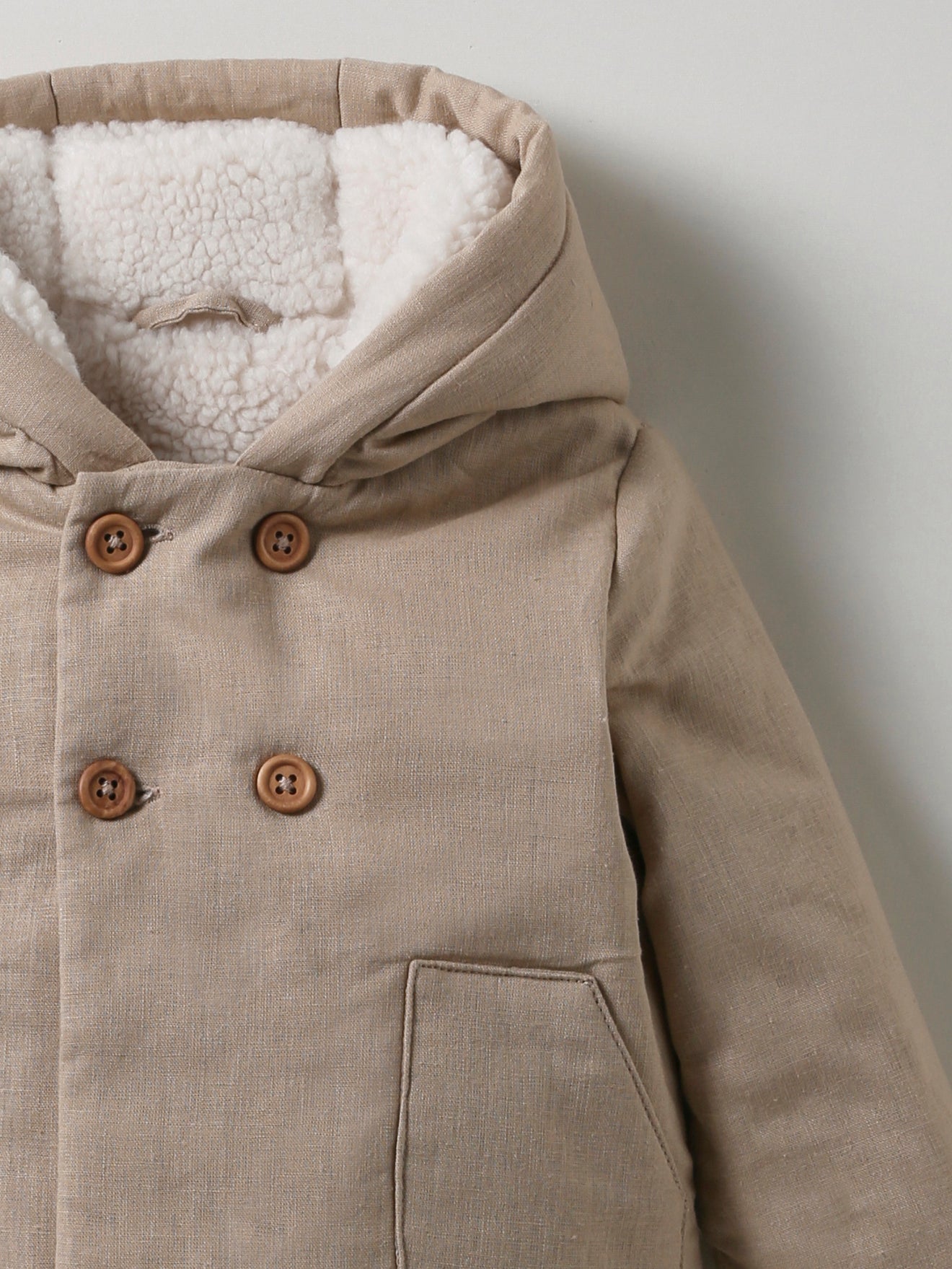 Manteau en lin et coton bébé
