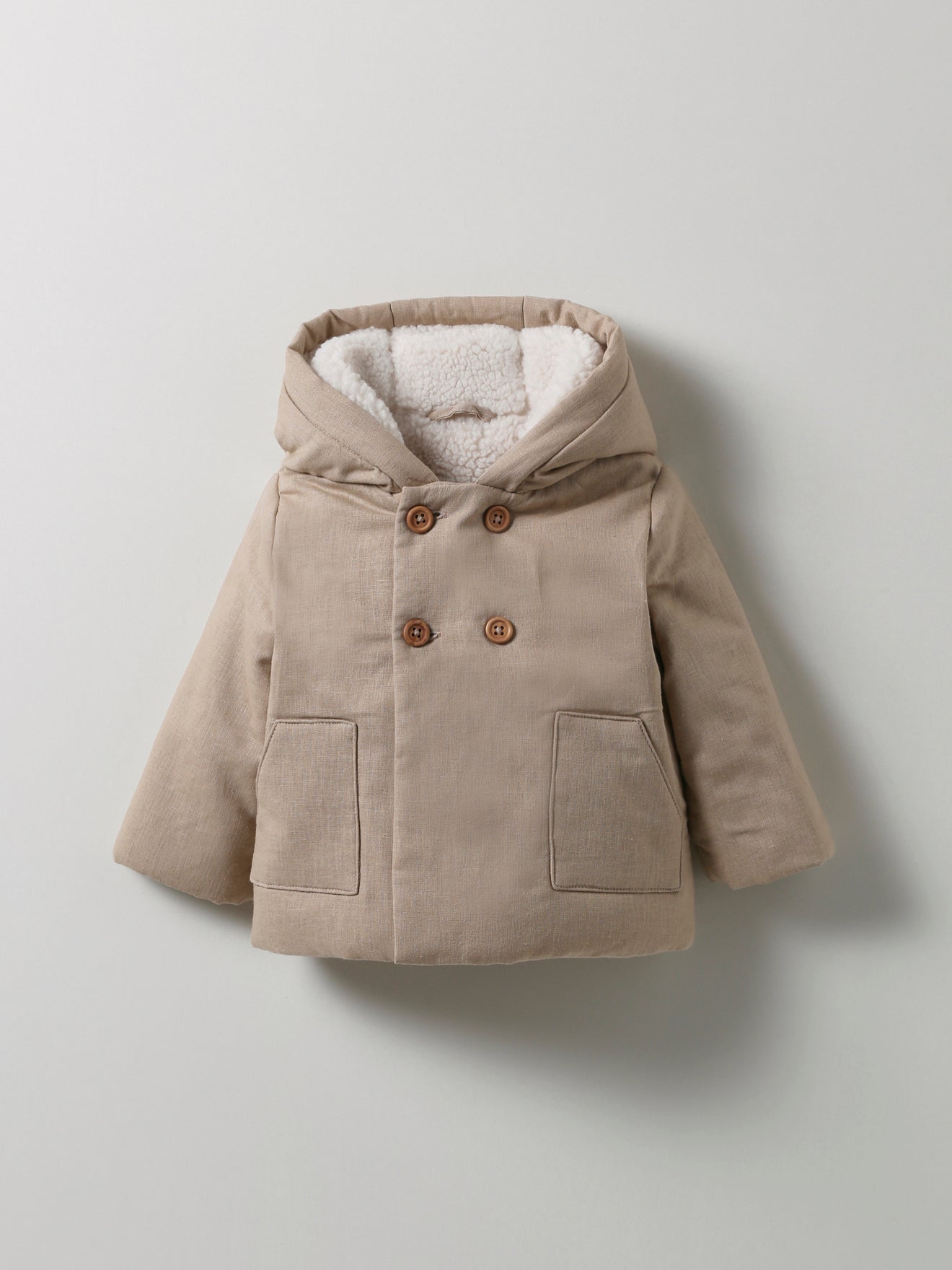 Manteau en lin et coton bébé