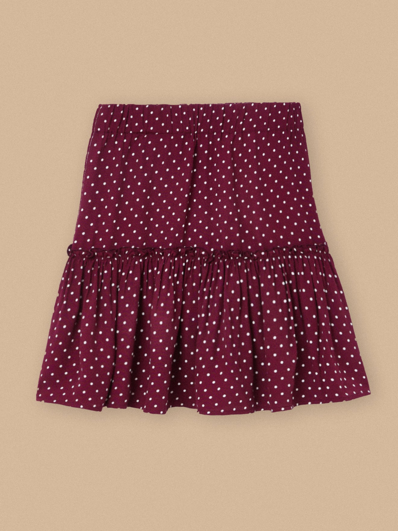 Jupe à Pois Lands' End Taille 14 Plus (WMS Med) Pour Fille - Chambray Bleu - Taille Élastique - Occasion Très Bon État