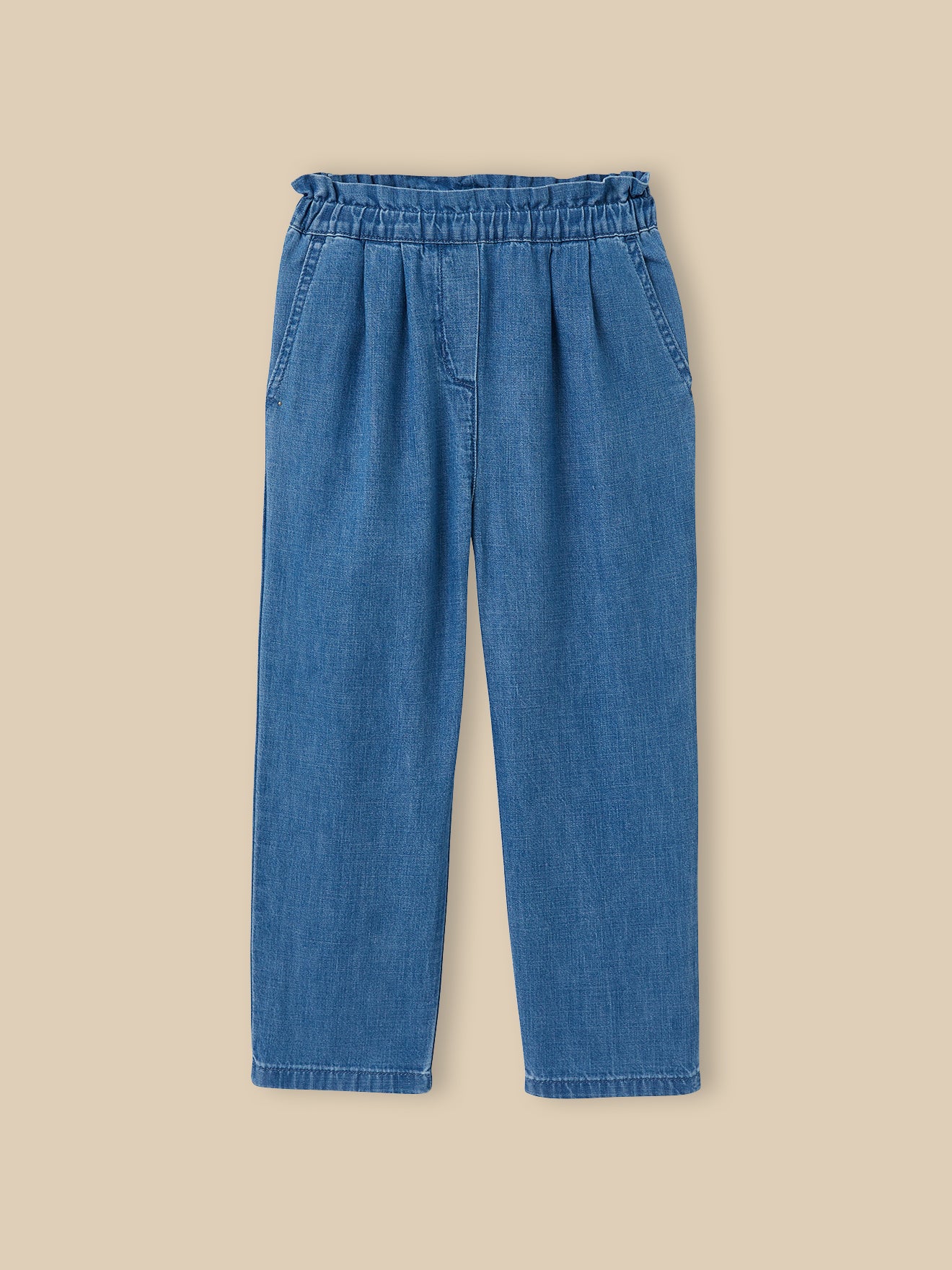 Chicco Pantalon Long Effet Jean Mixte Enfant - Confortable Et Tendance Avec Taille Élastiquée