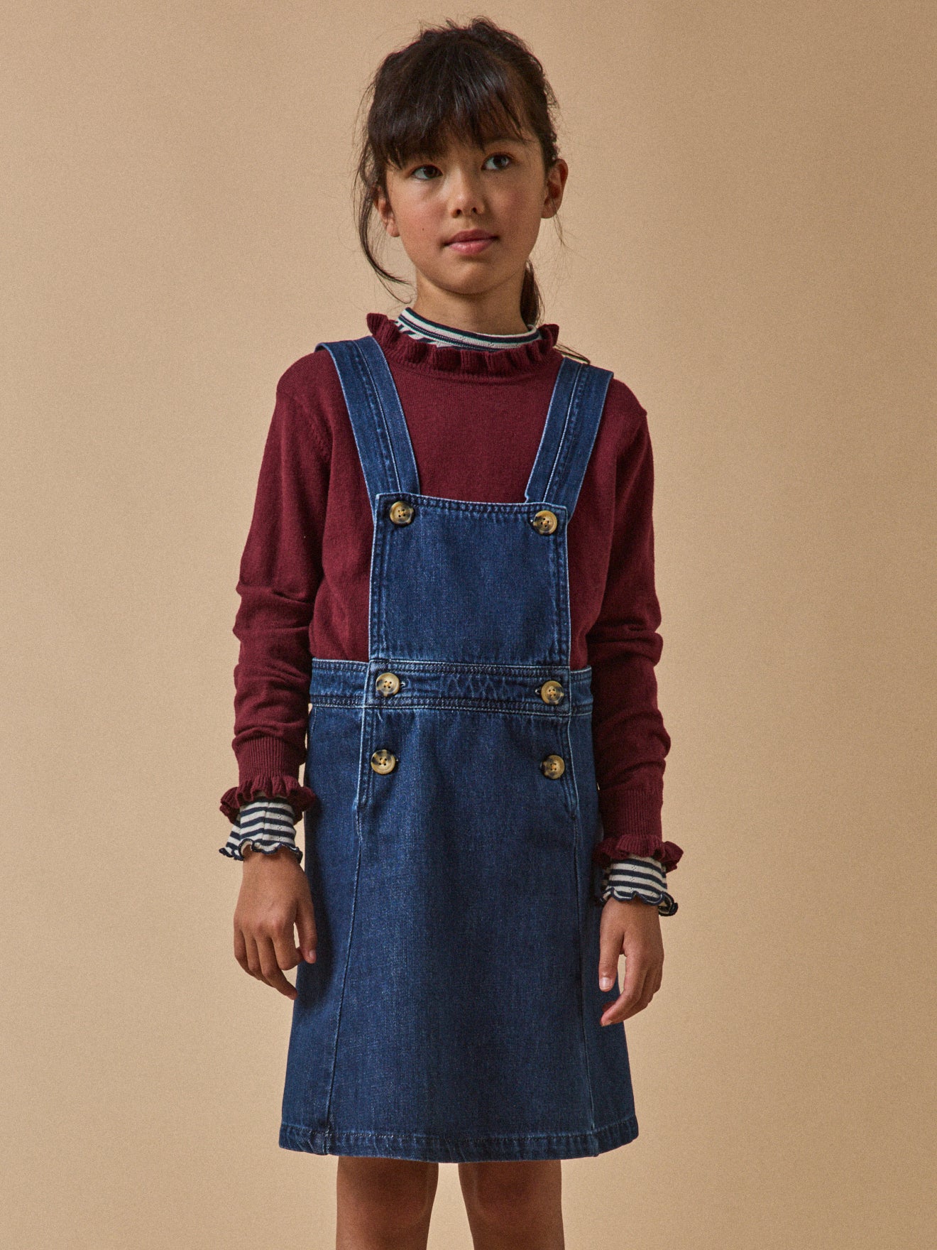 Robe tablier en denim Fille Cyrillus FR