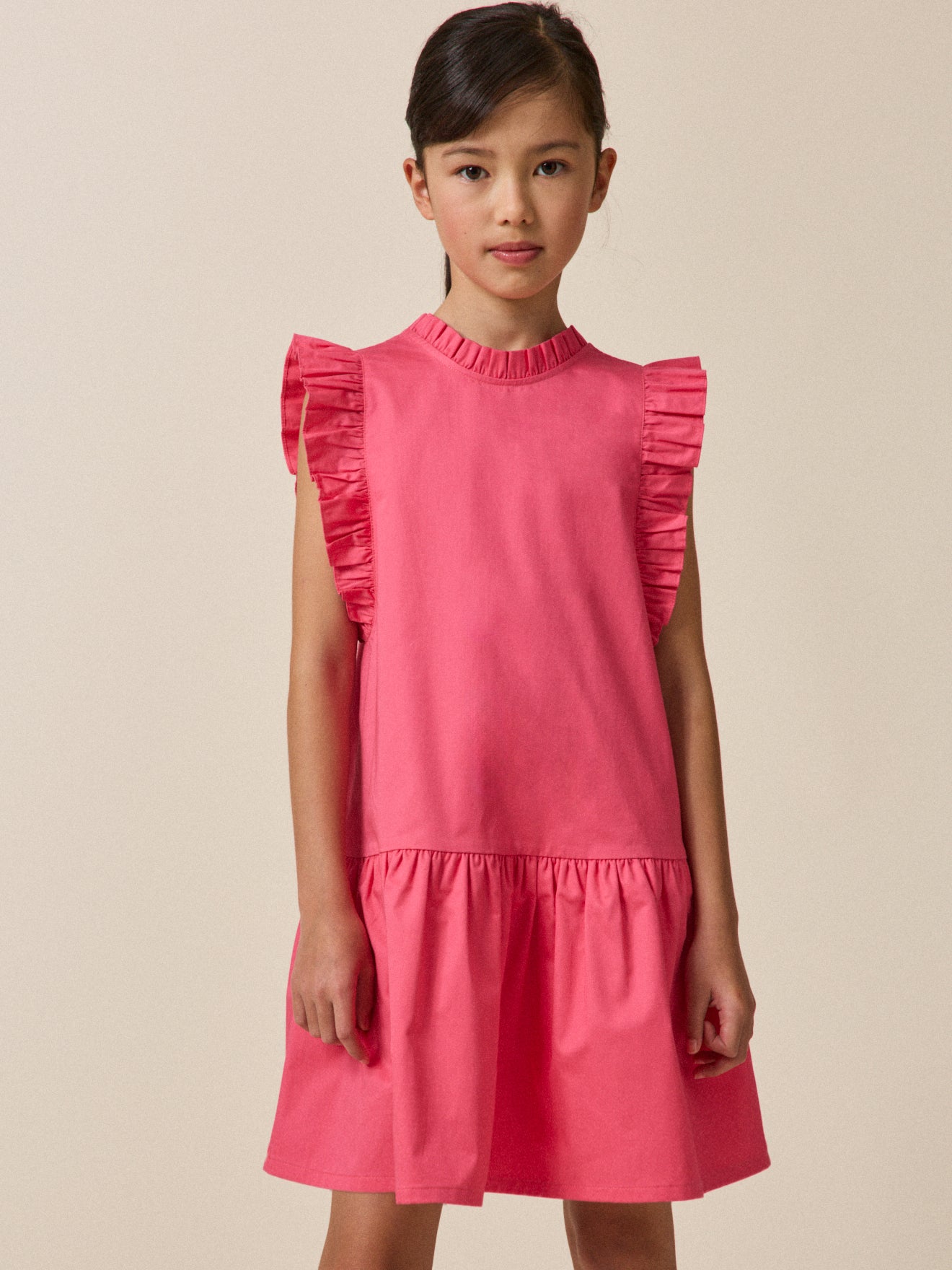 Robe Fille Charlotte en satin de coton - Collection couture