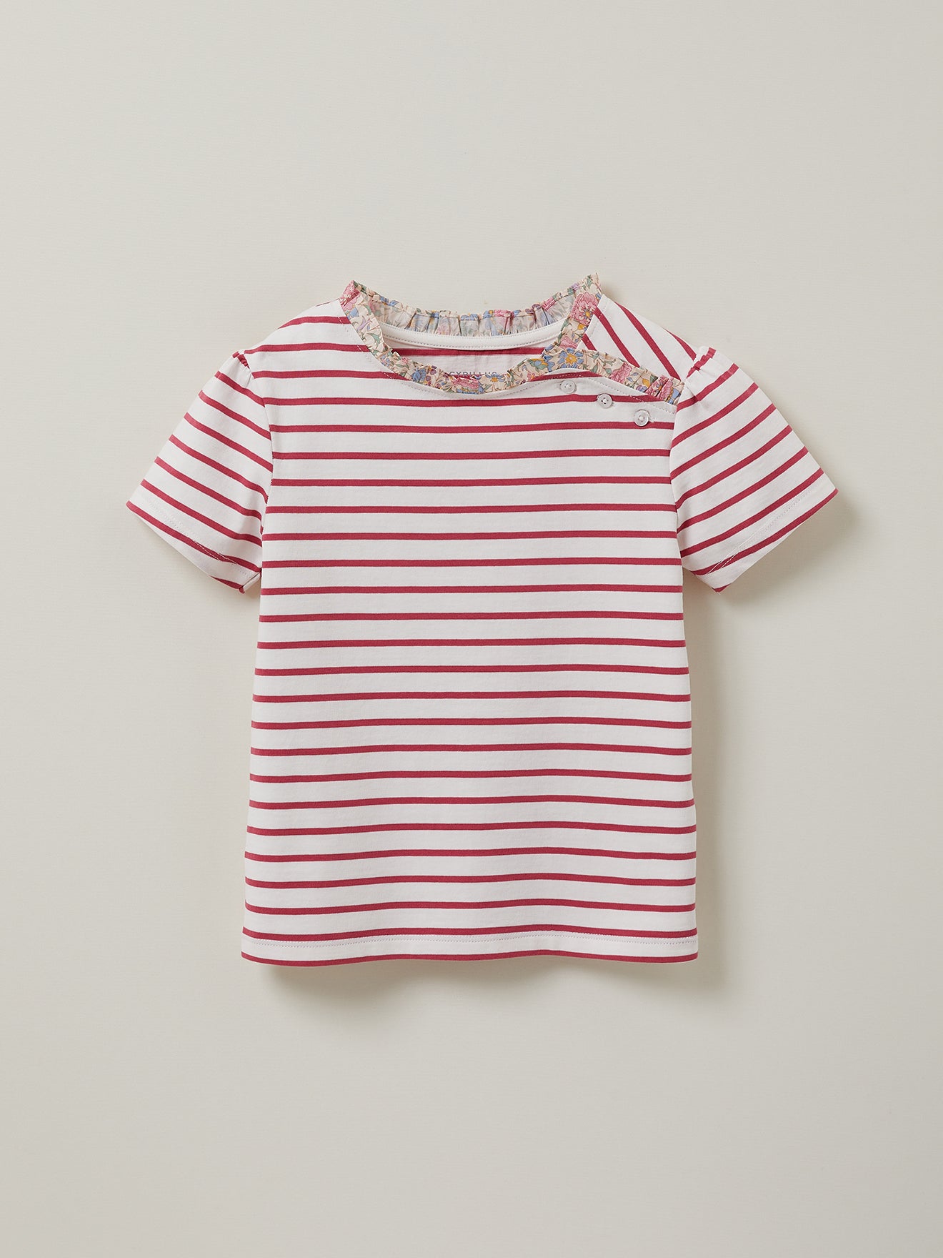 T-shirt marinière Fille Tissu Liberty - Coton Biologique