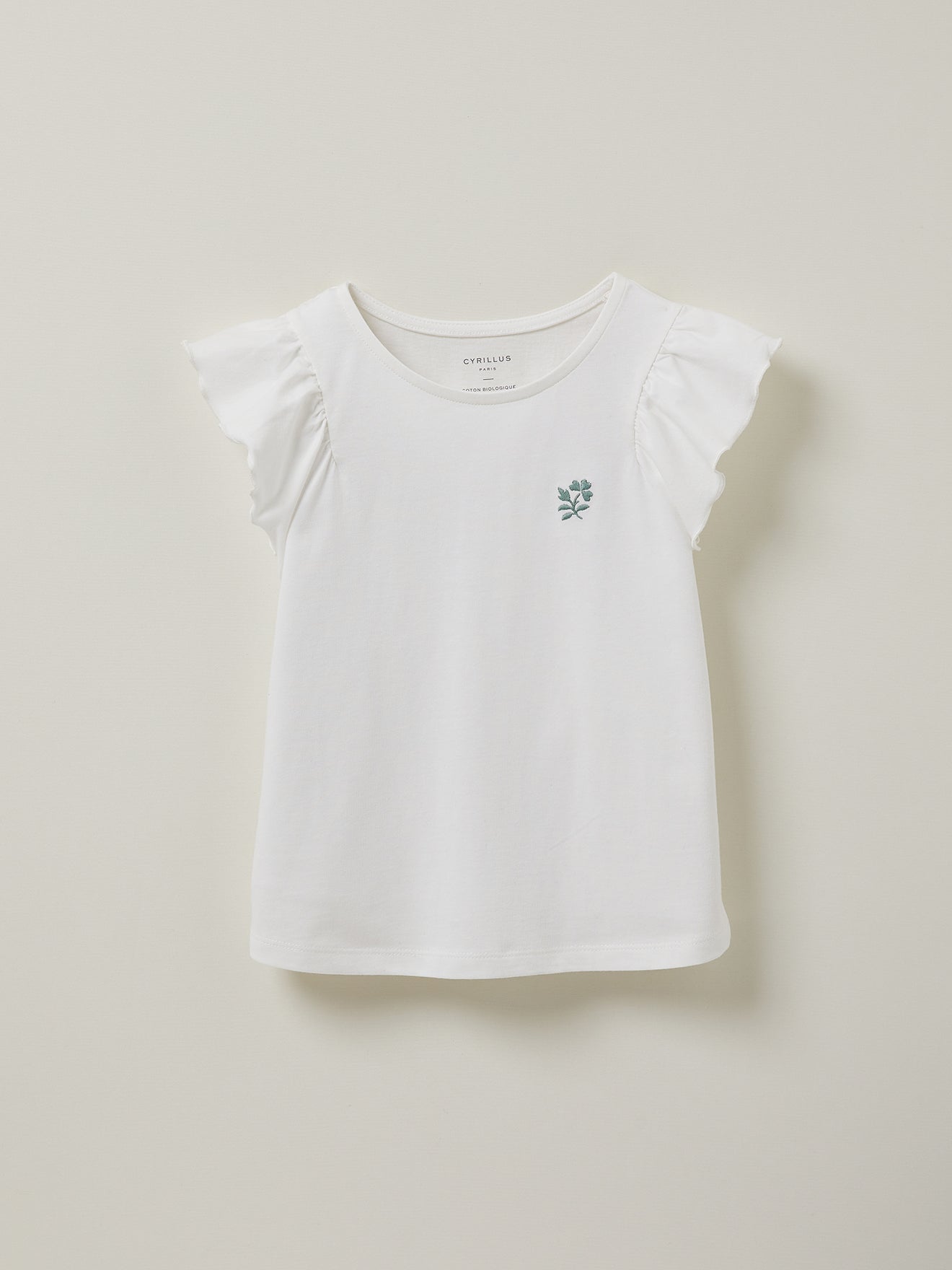 T-shirt brodé Fille - Coton Biologique