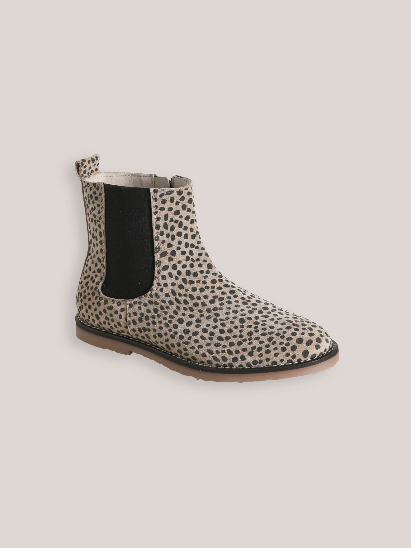 Boots leopard en cuir Fille