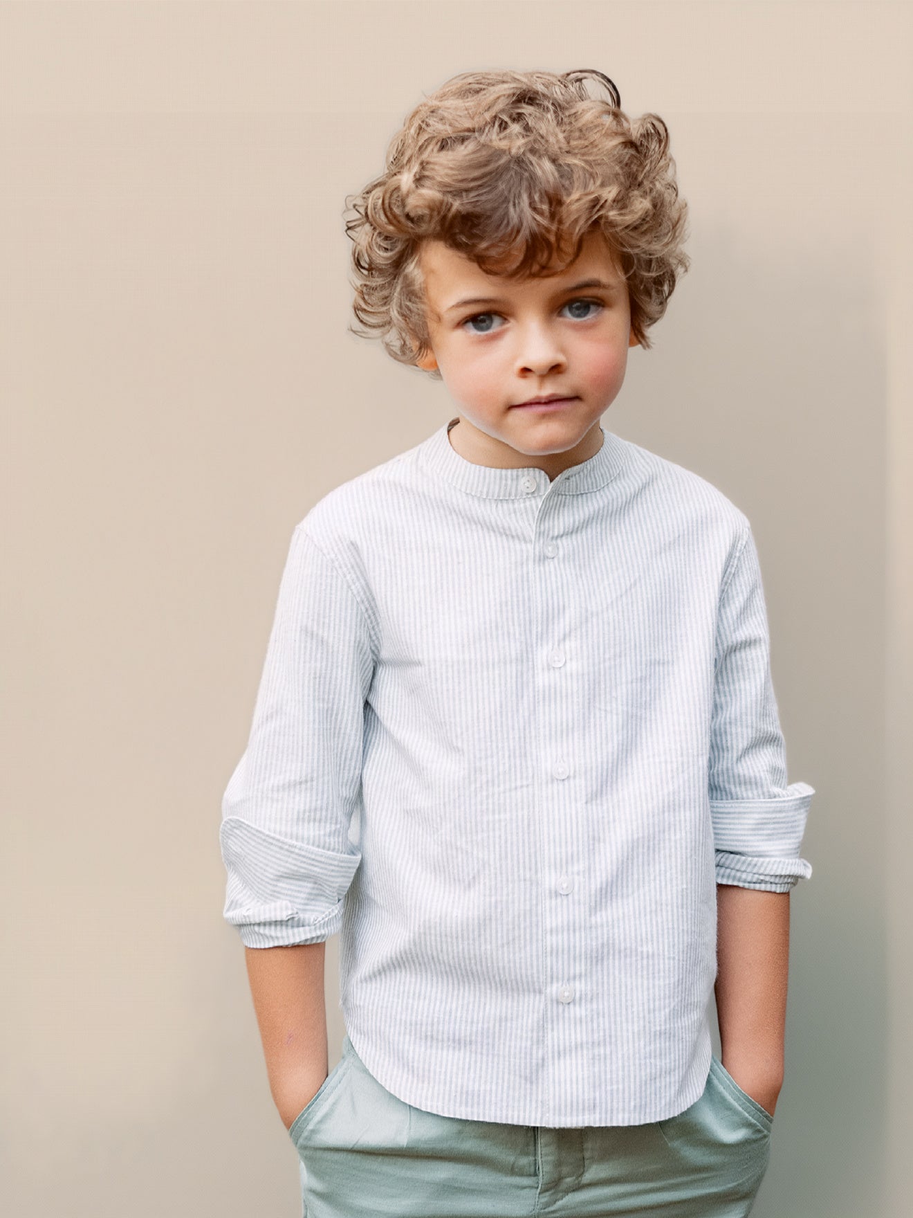 Chemise Garçon 8 Ans Cyrillus En Coton Bleu - Taille 128, Col Boutonné, Manches Longues, Parfait état