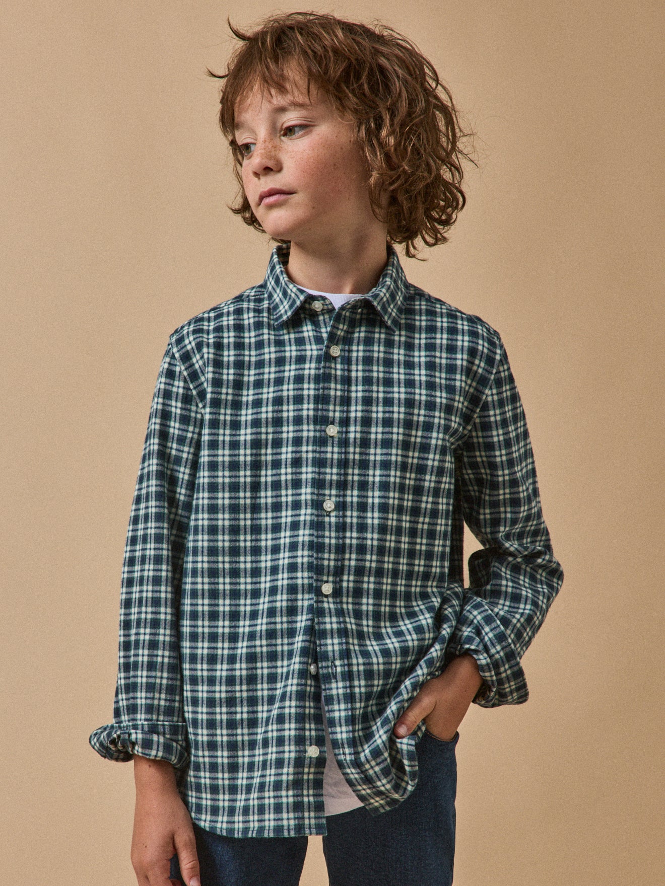 Chemise Garçon Cyrillus Coton Bleu Taille 8 Ans (128) - état Parfait