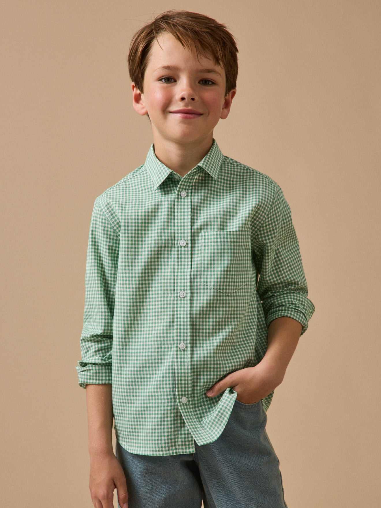 Chemise à petits carreaux Garçon