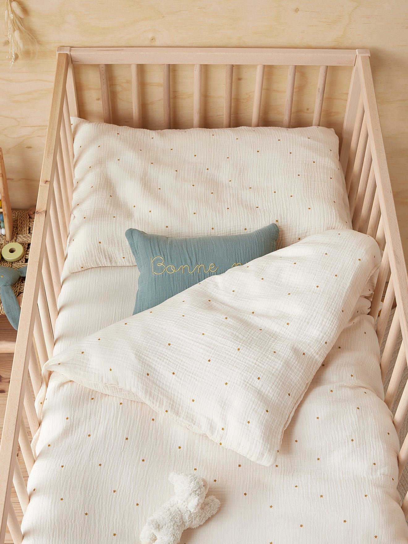 Housse de couette pour lit bébé 70 x 140 cm Alondra, pratique, moderne,  design - Le Trésor de Bébé