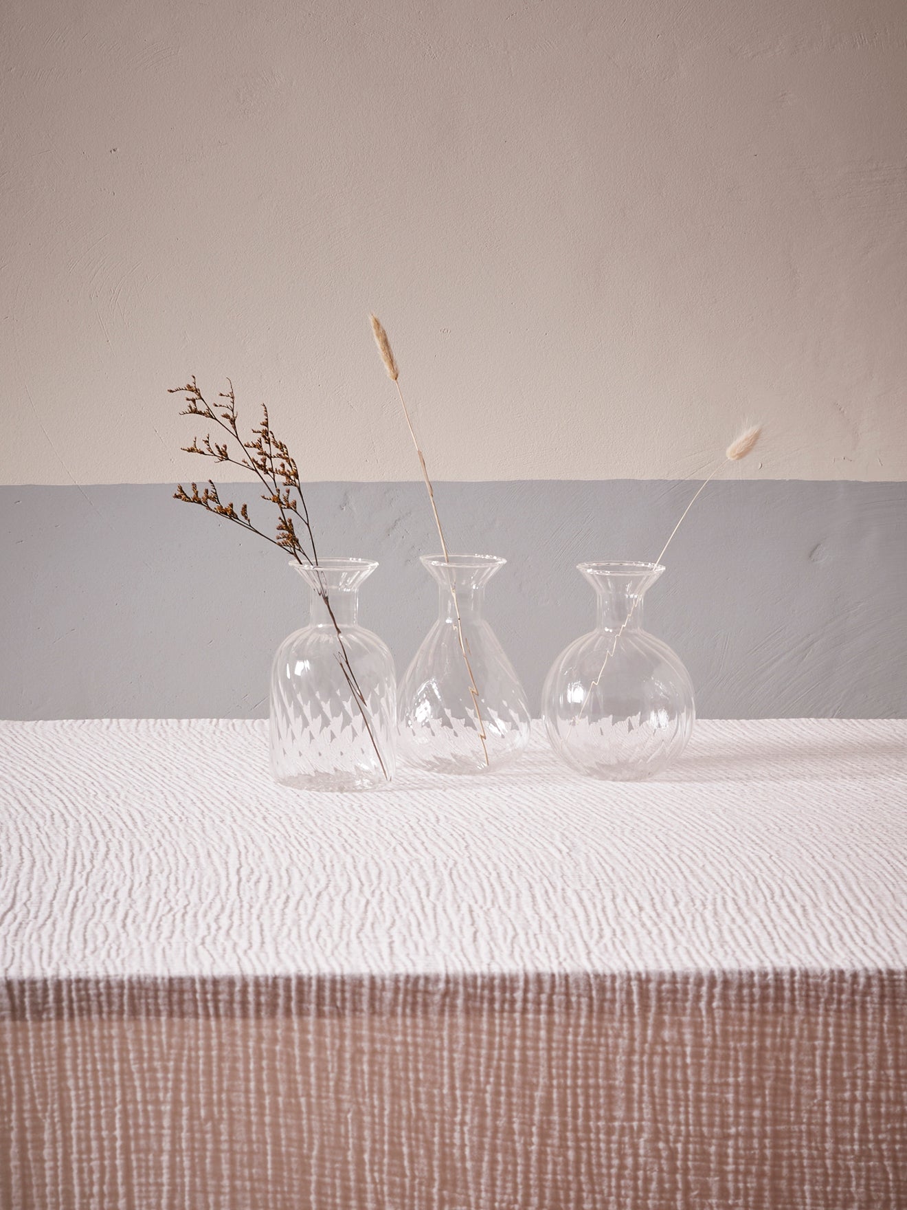 Soliflore en verre par lot de 3