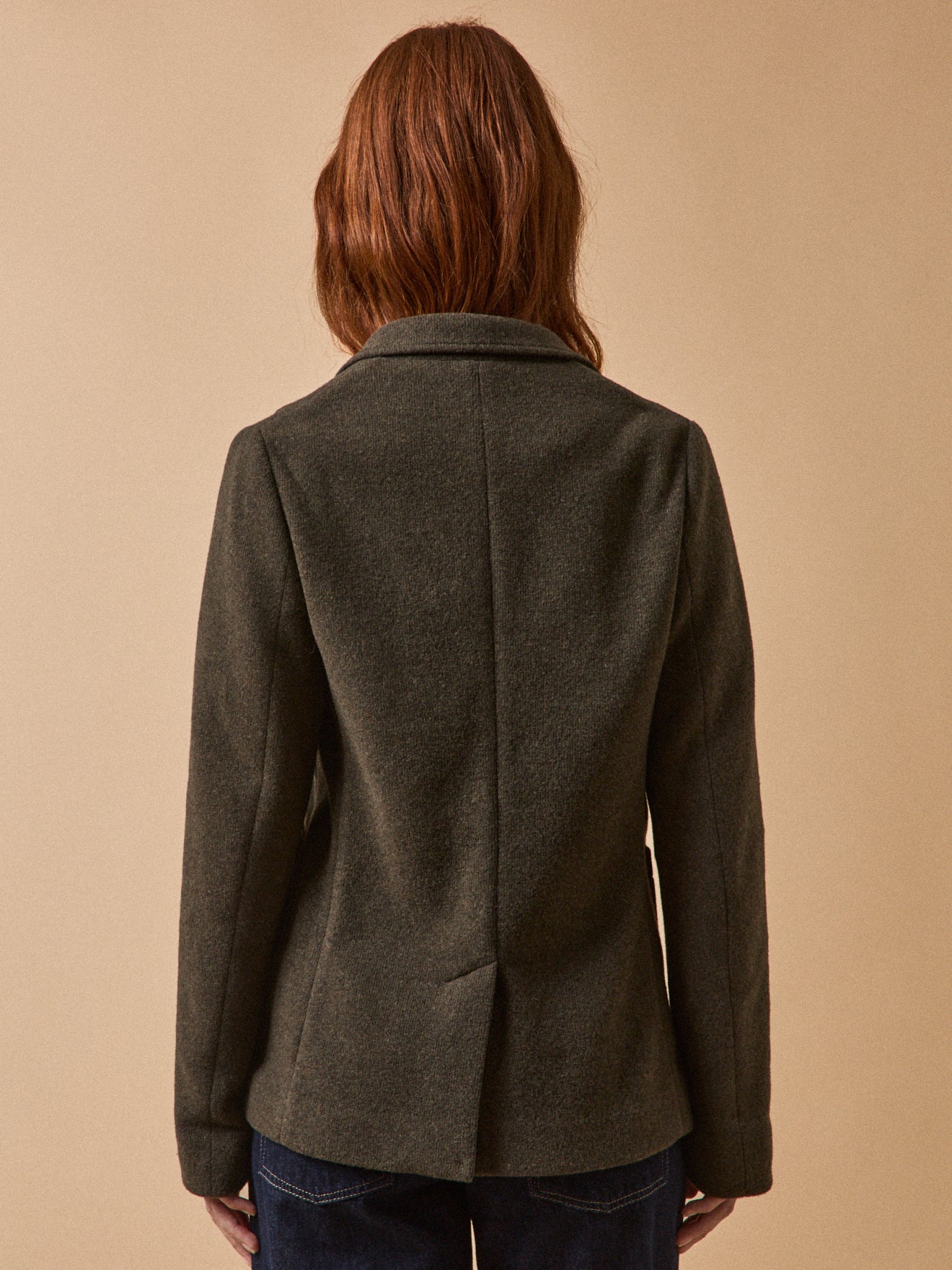 Veste tailleur maille souple unie femme