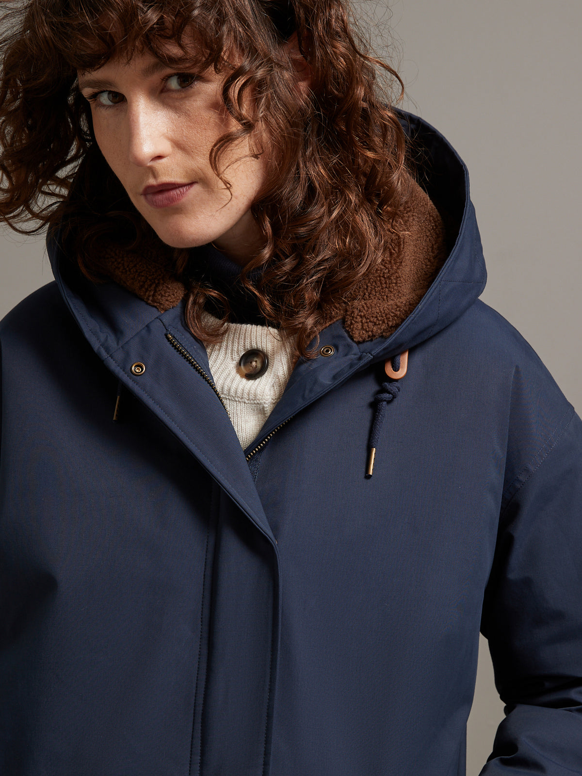 Parka longue fourrée femme