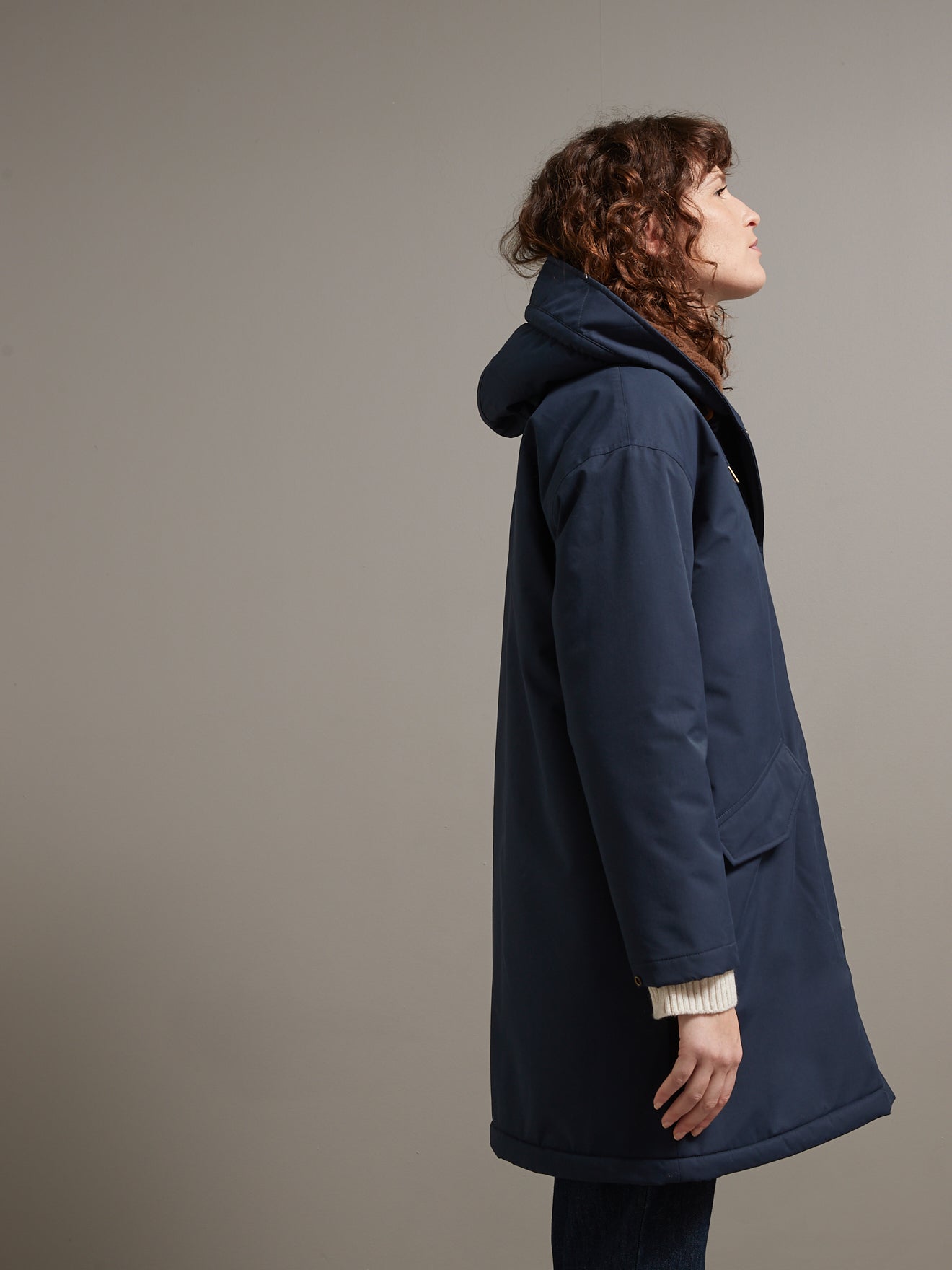 Parka longue fourrée femme