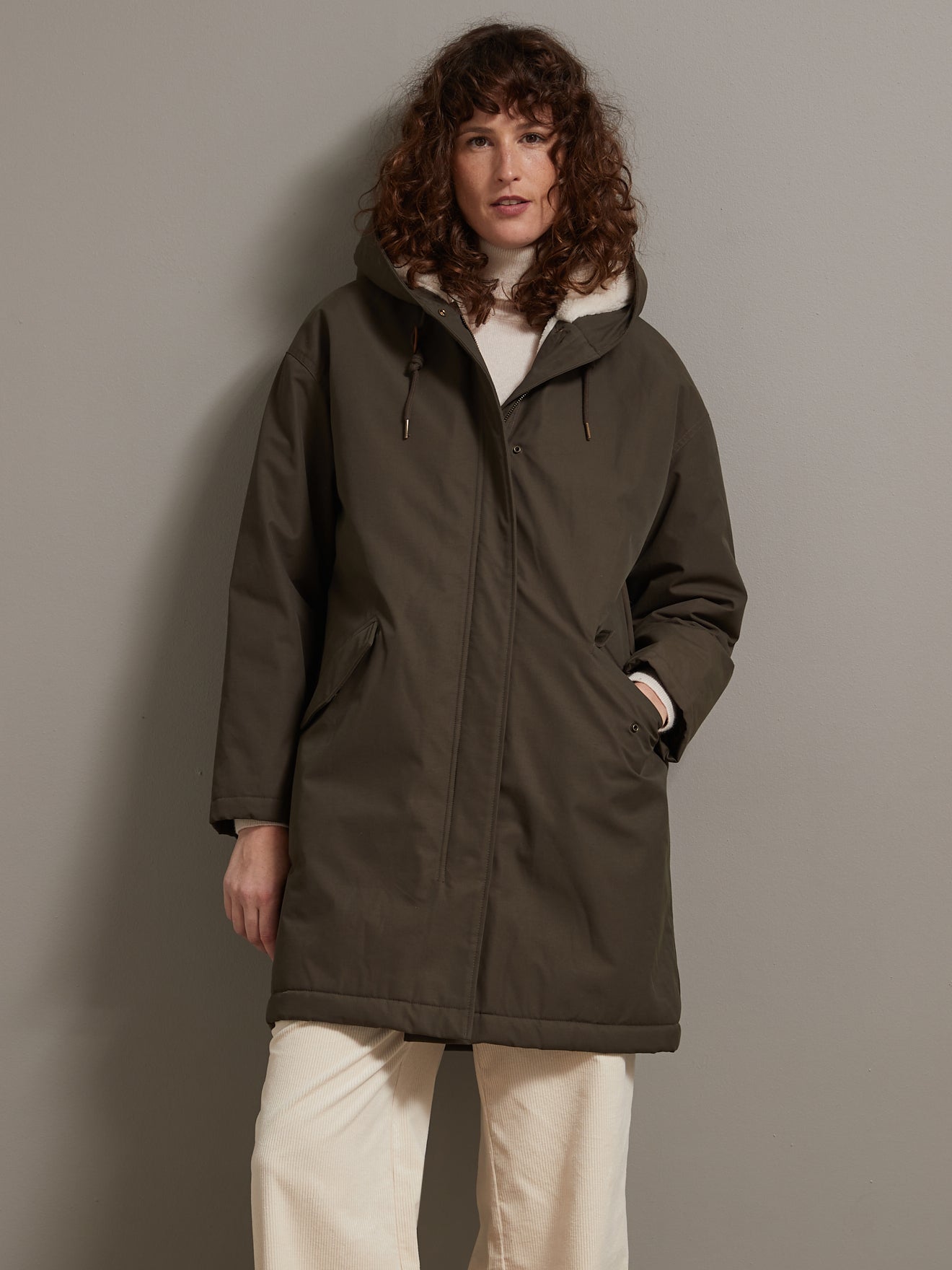 Parka longue fourrée femme