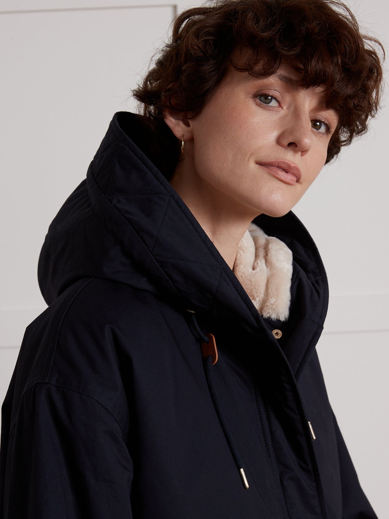 Parka mi-longue femme doublée imitation fourrure