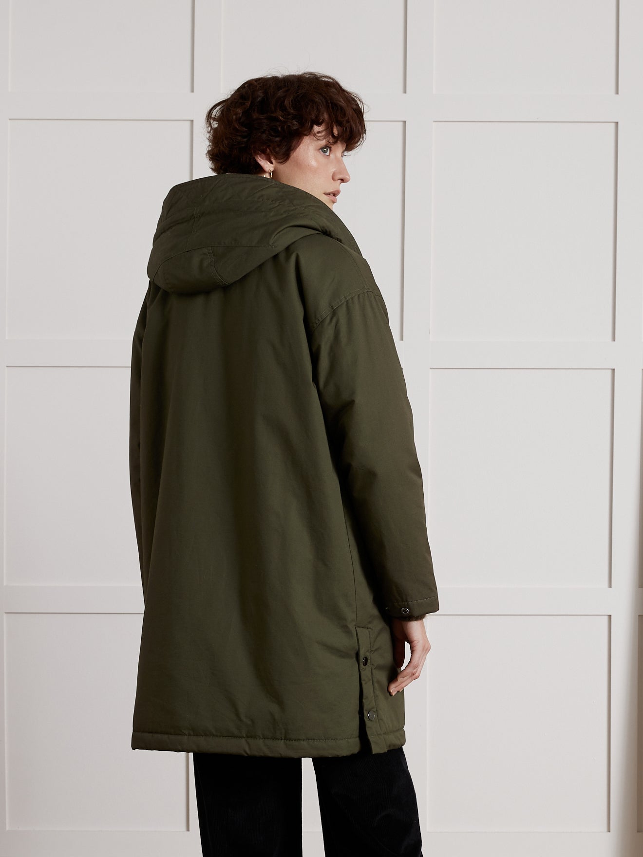 Parka mi-longue femme doublée imitation fourrure