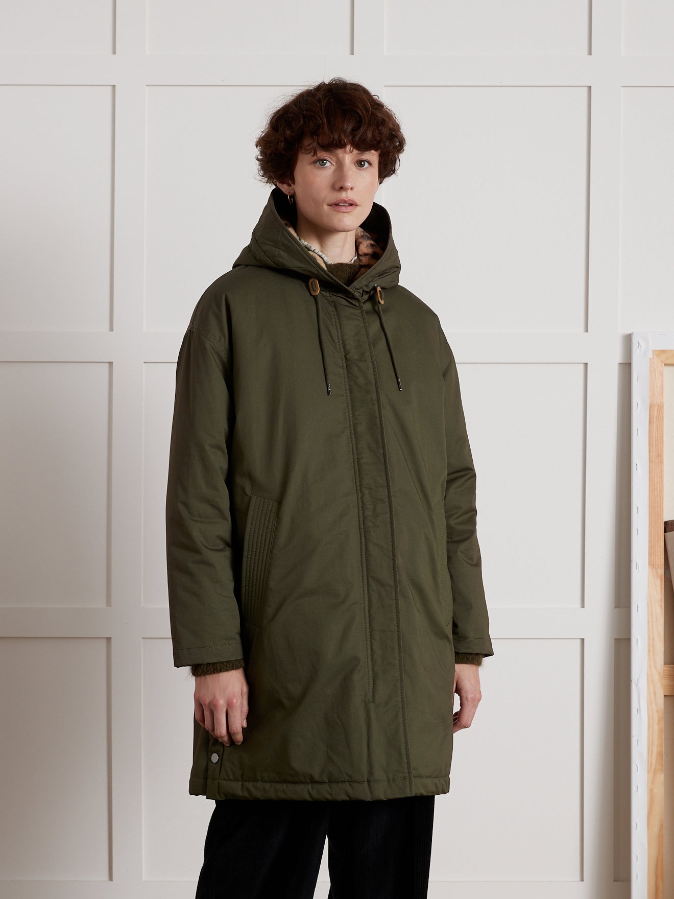 Parka mi-longue femme doublée imitation fourrure