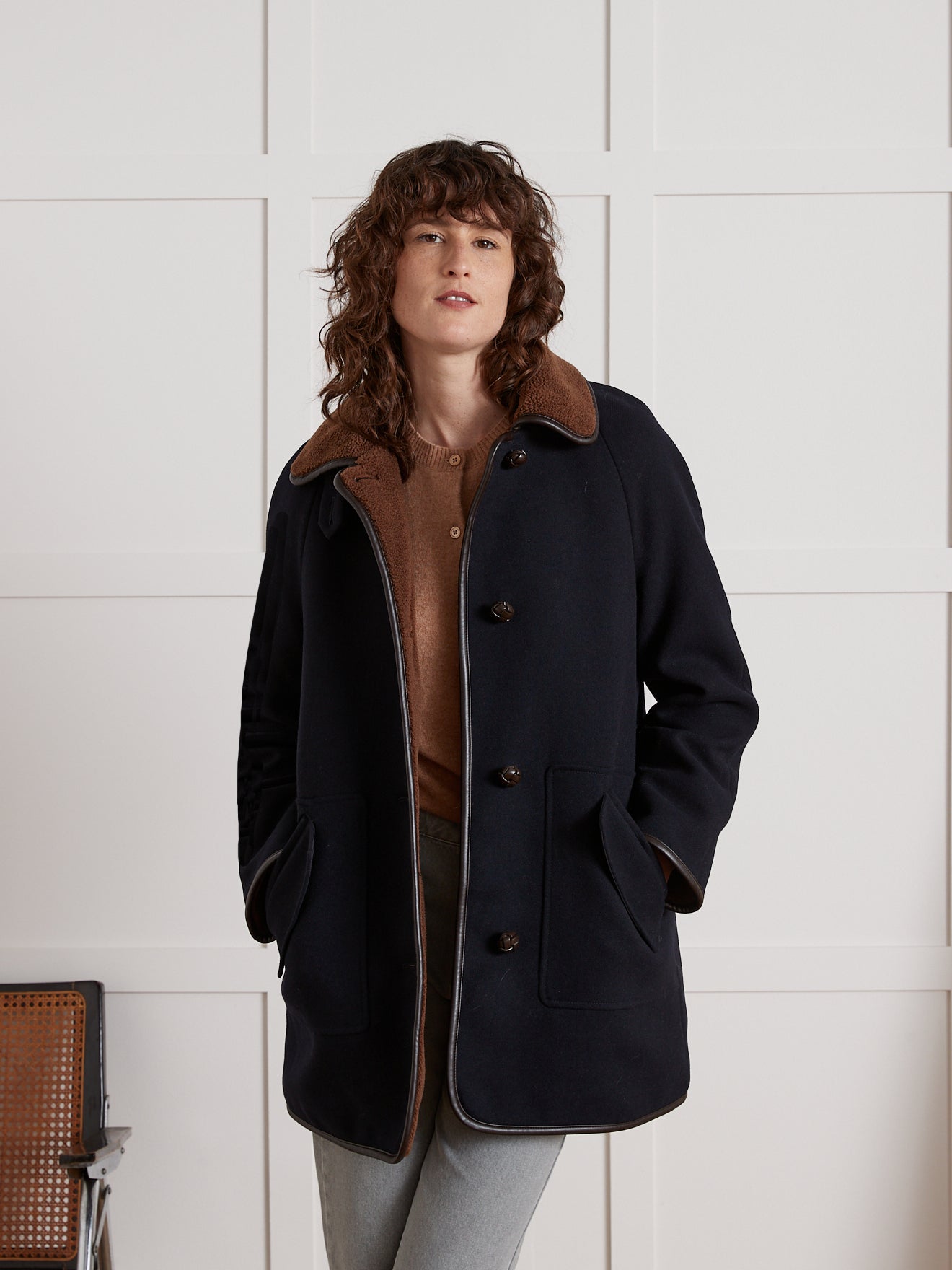 Manteau gansé intérieur sherpa femme