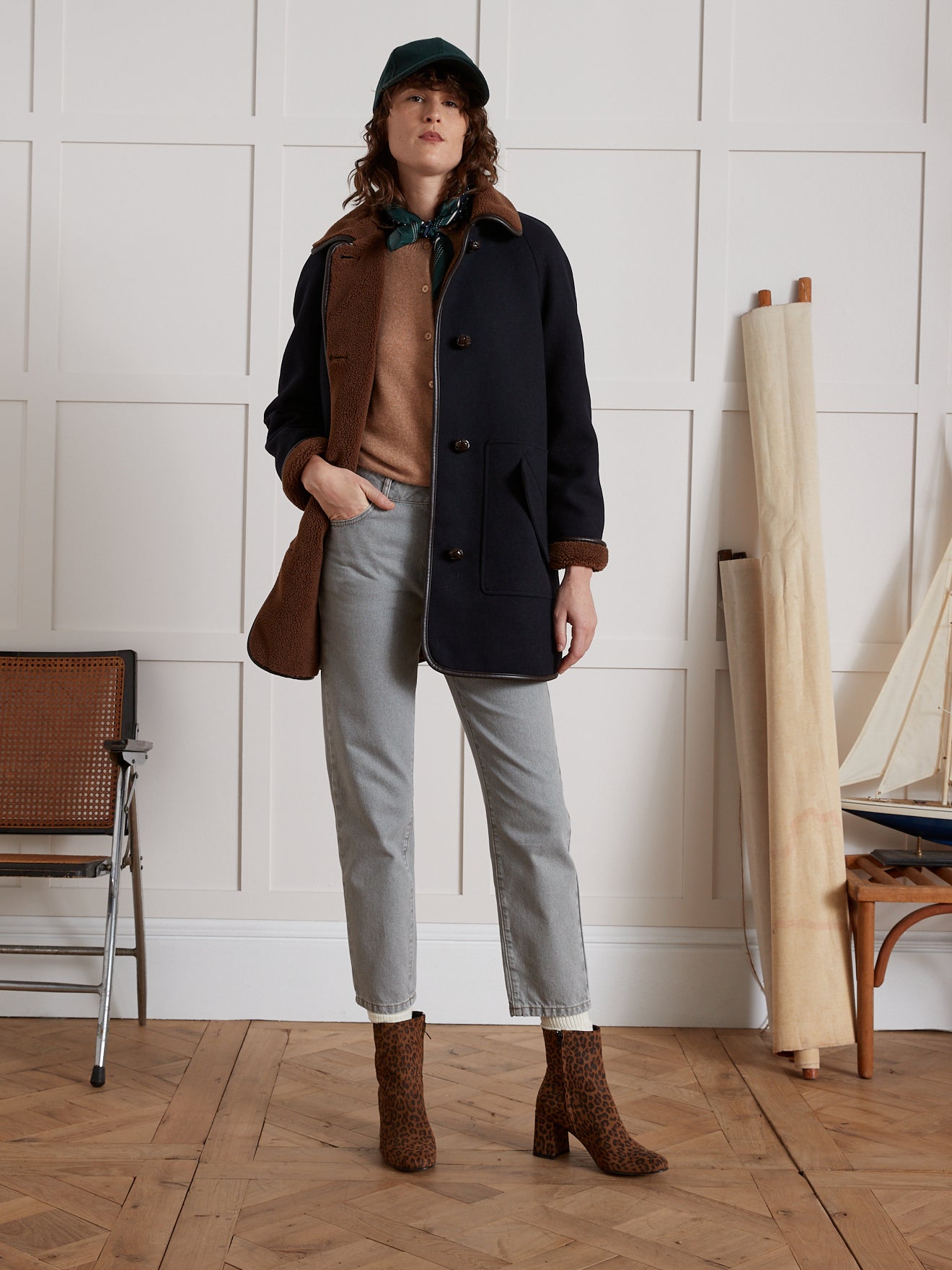 Manteau gansé intérieur sherpa femme