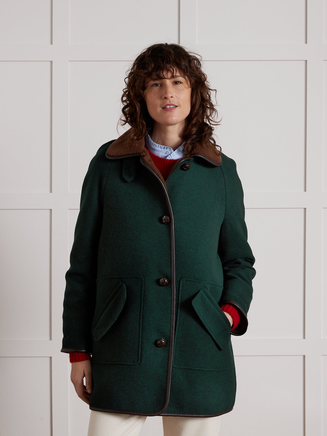 Manteau gansé intérieur sherpa femme