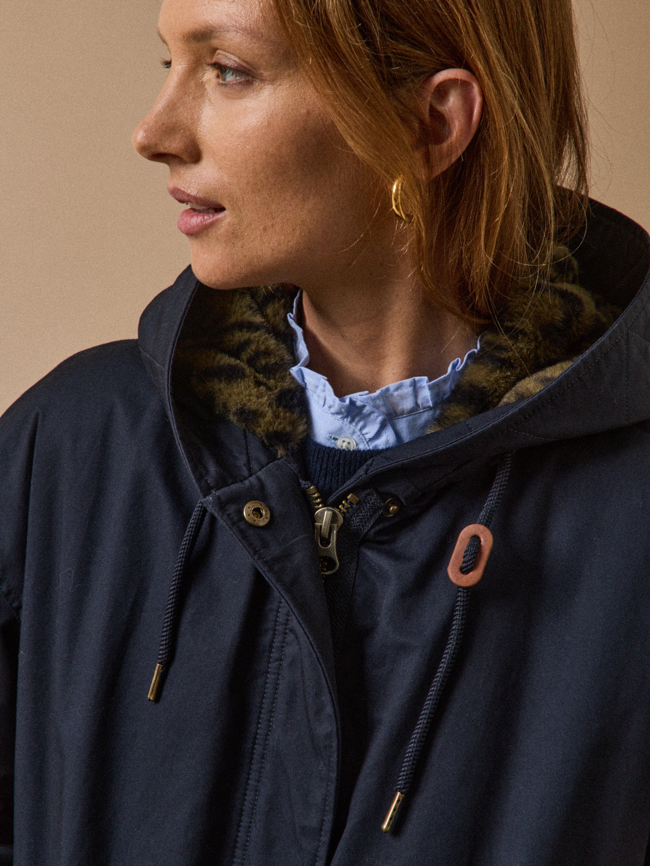 Parka mi-longue femme doublée imitation fourrure