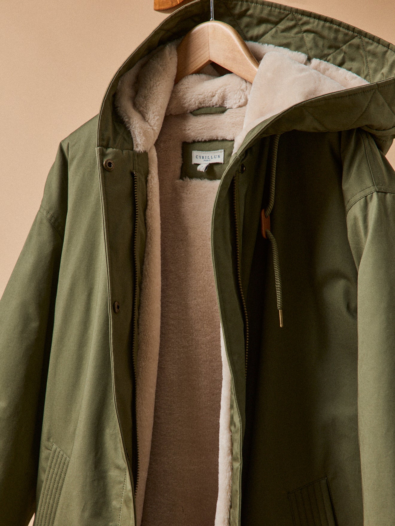 Parka mi-longue femme doublée imitation fourrure