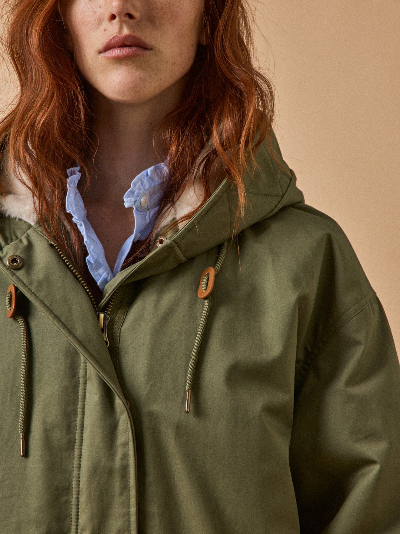 Parka mi-longue femme doublée imitation fourrure