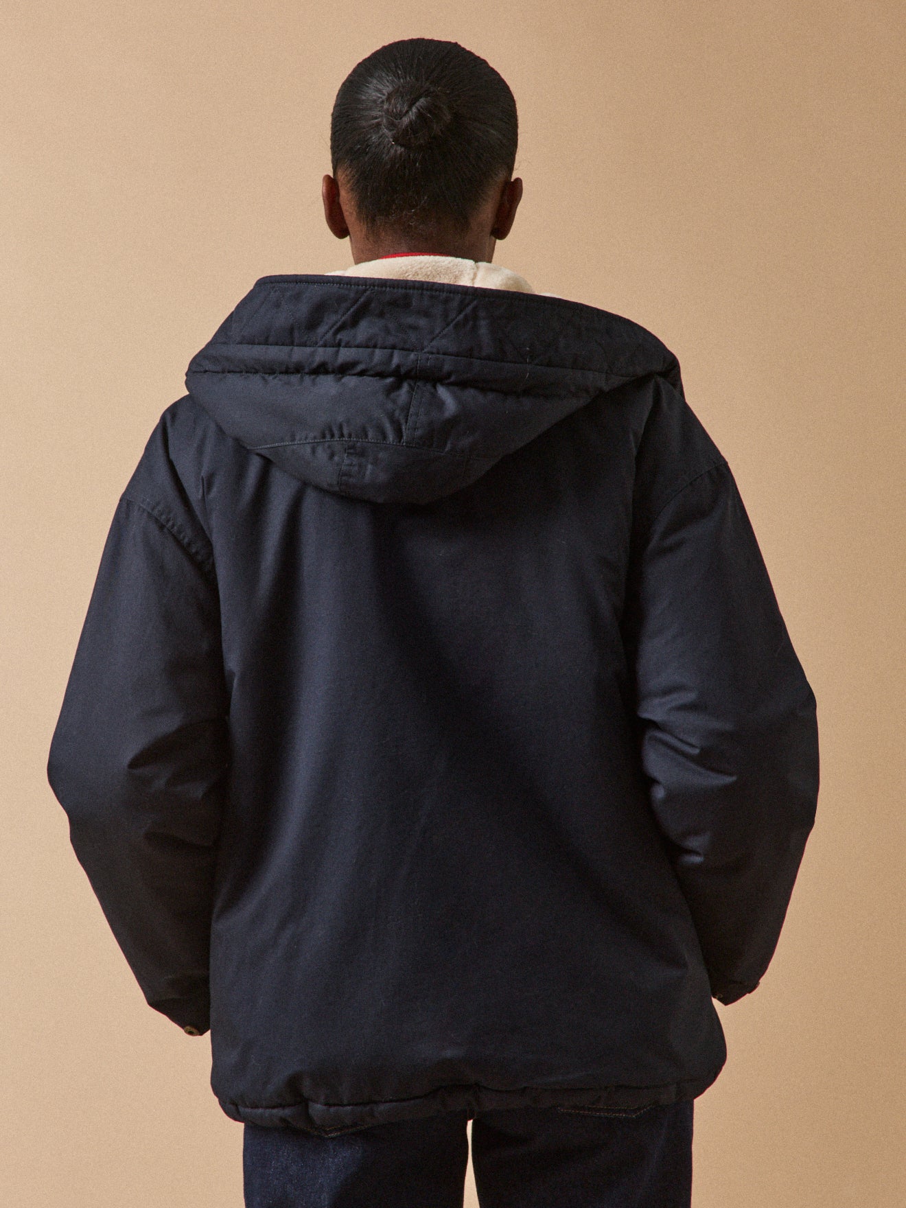 Parka courte femme doublée imitation fourrure