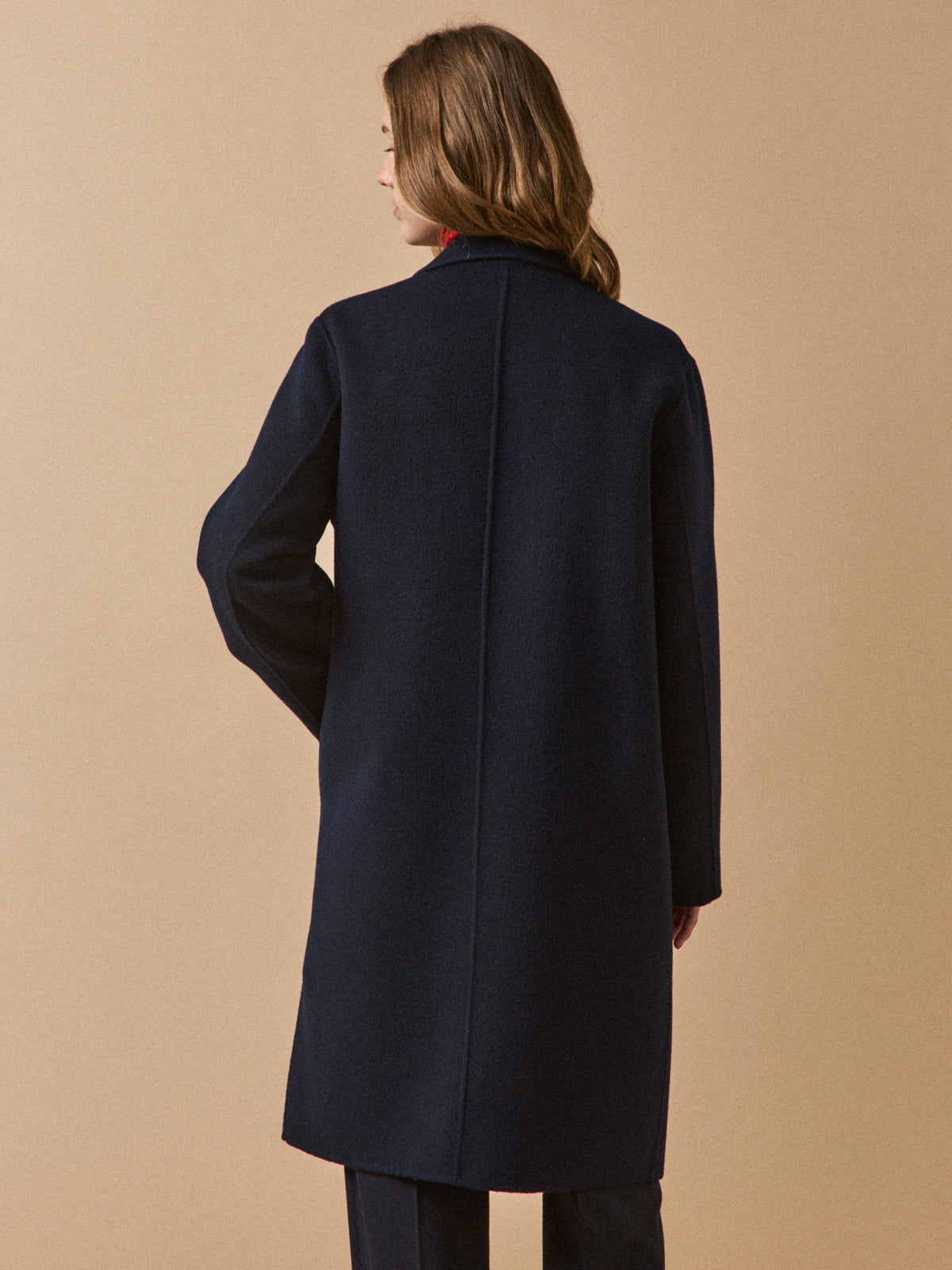 Manteau lainage double face femme