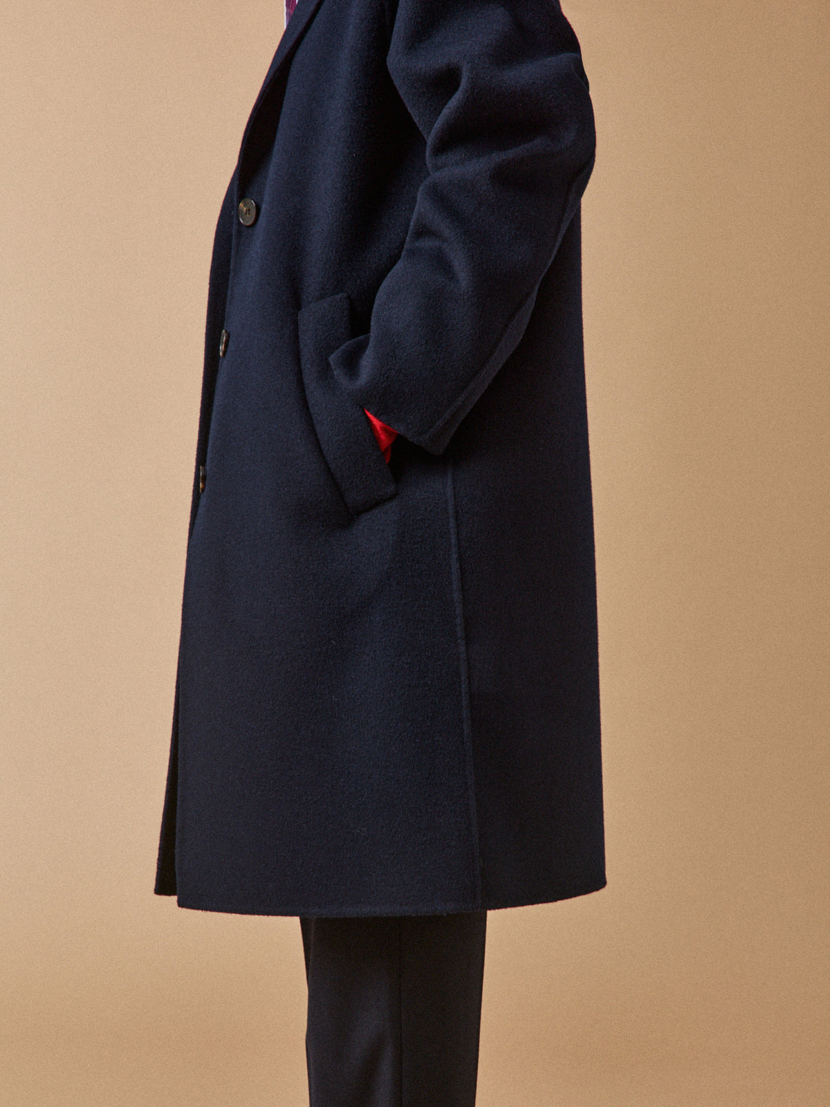 Manteau lainage double face femme