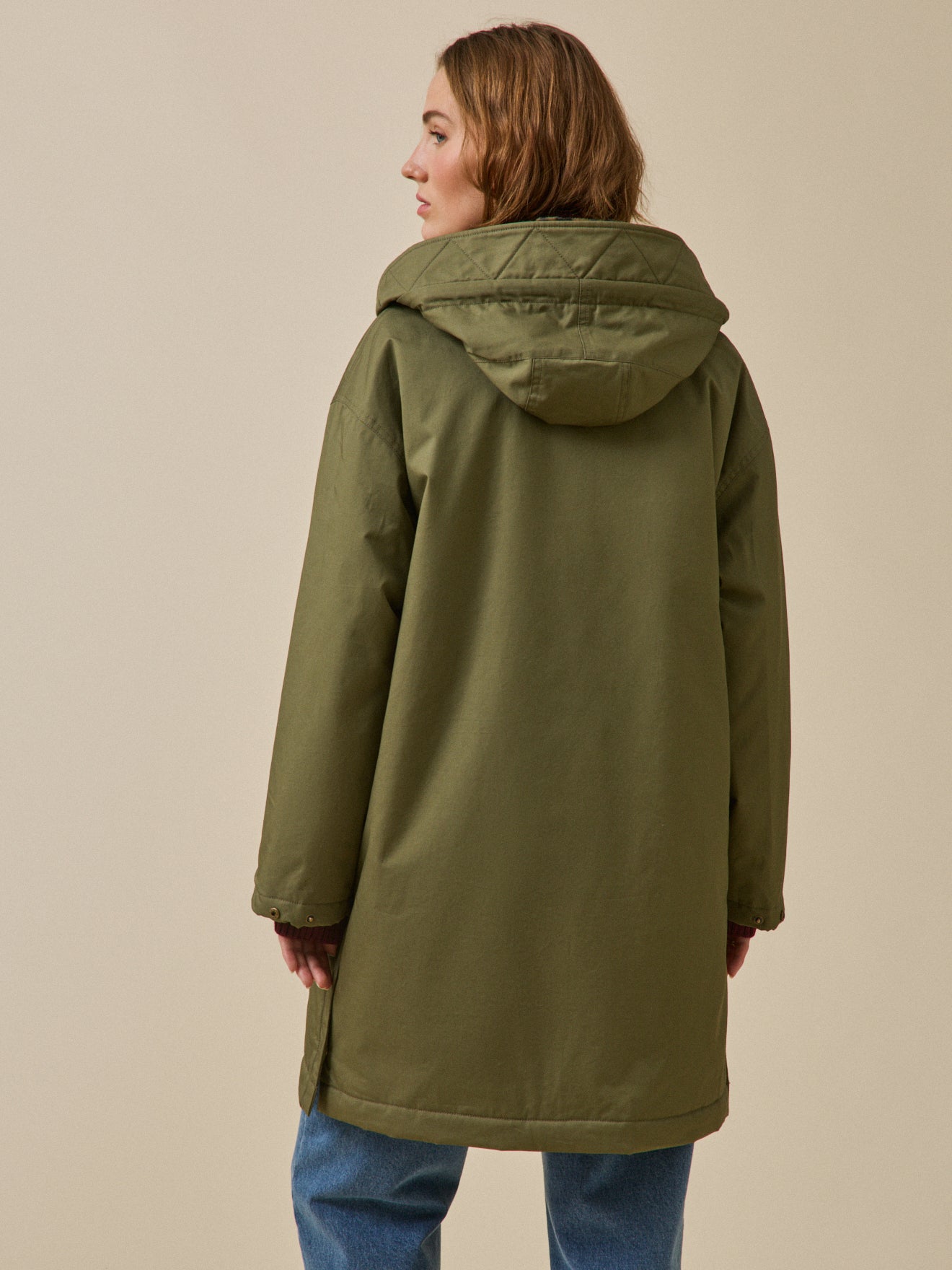 Parka mi-longue femme doublée imitation fourrure