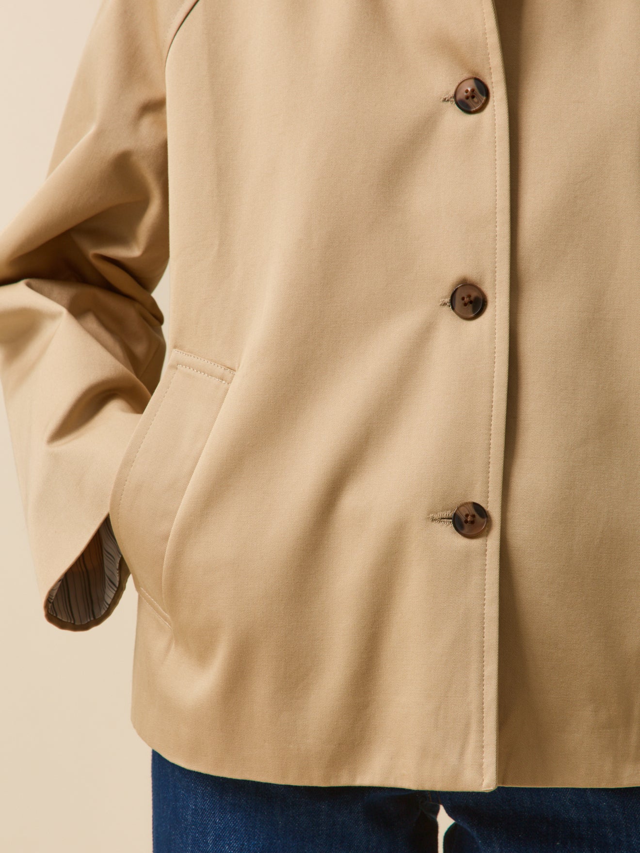 Trench court coton biologique femme