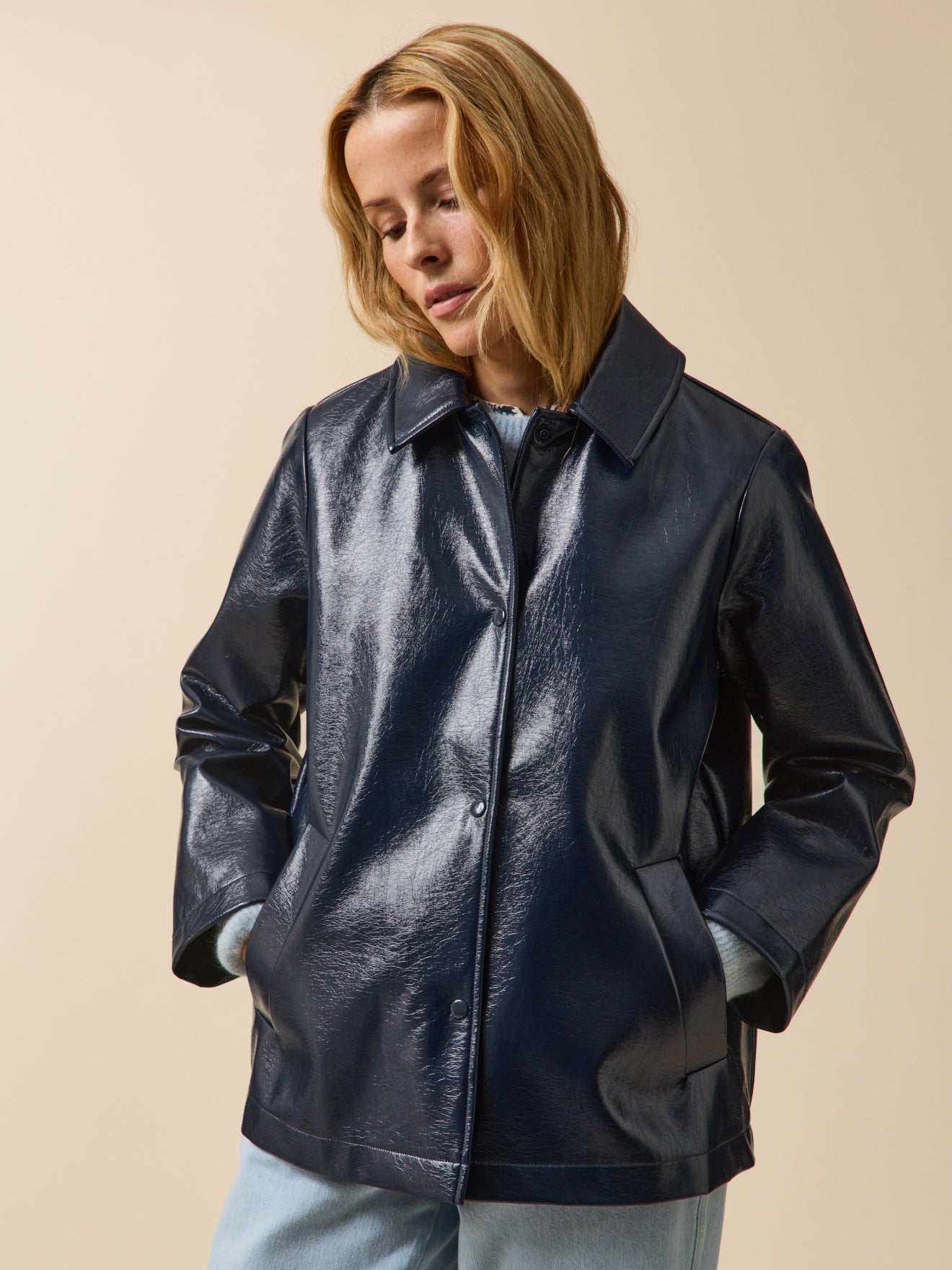 Manteau vinyle femme