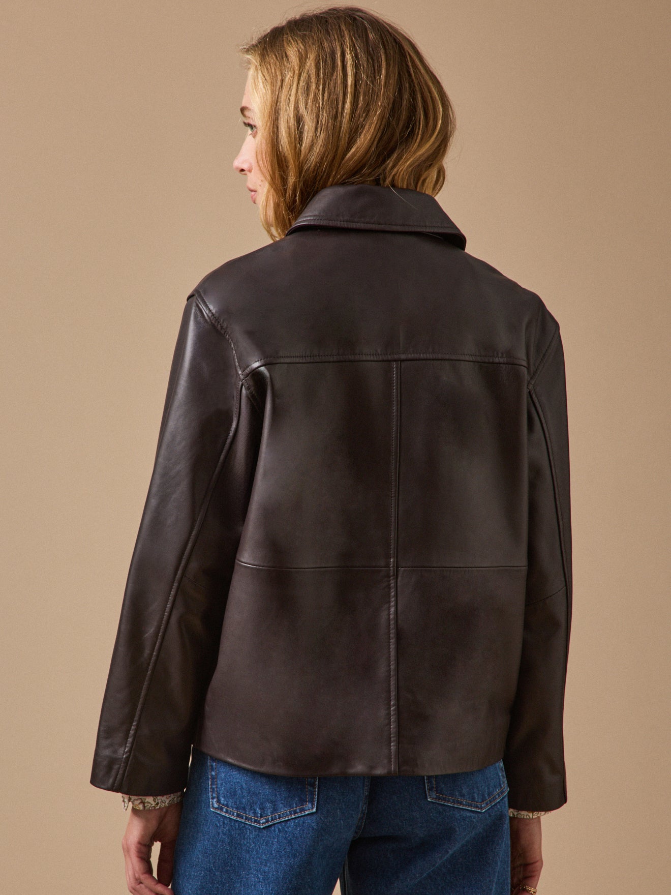 Veste en cuir femme