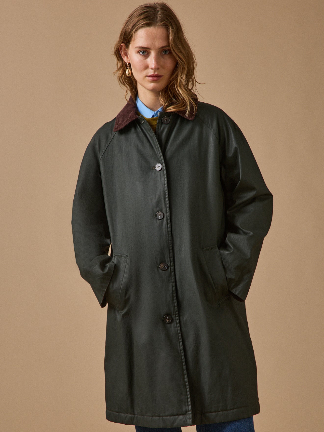 Pardessus femme en toile enduite