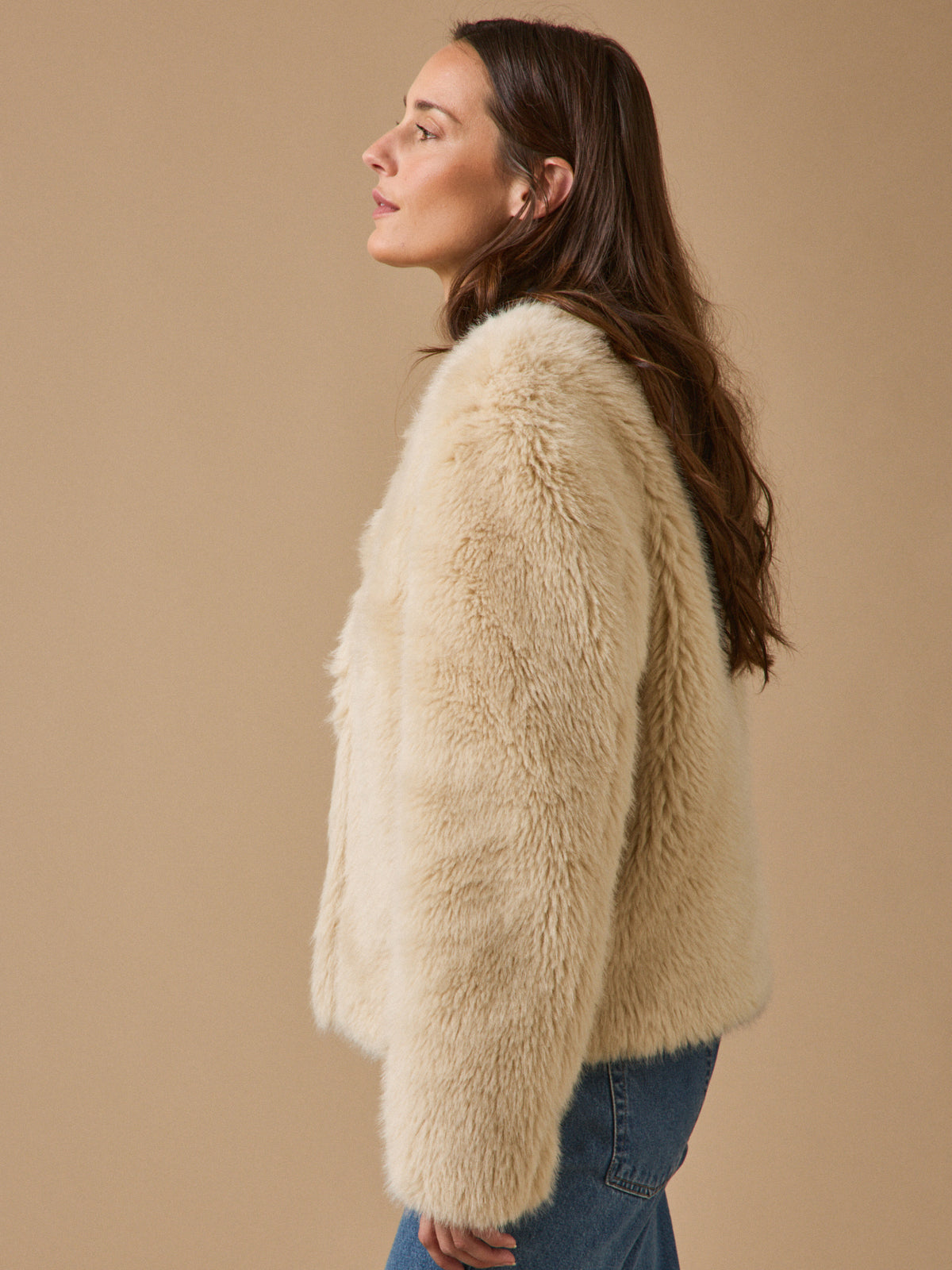 Manteau fausse fourrure* femme