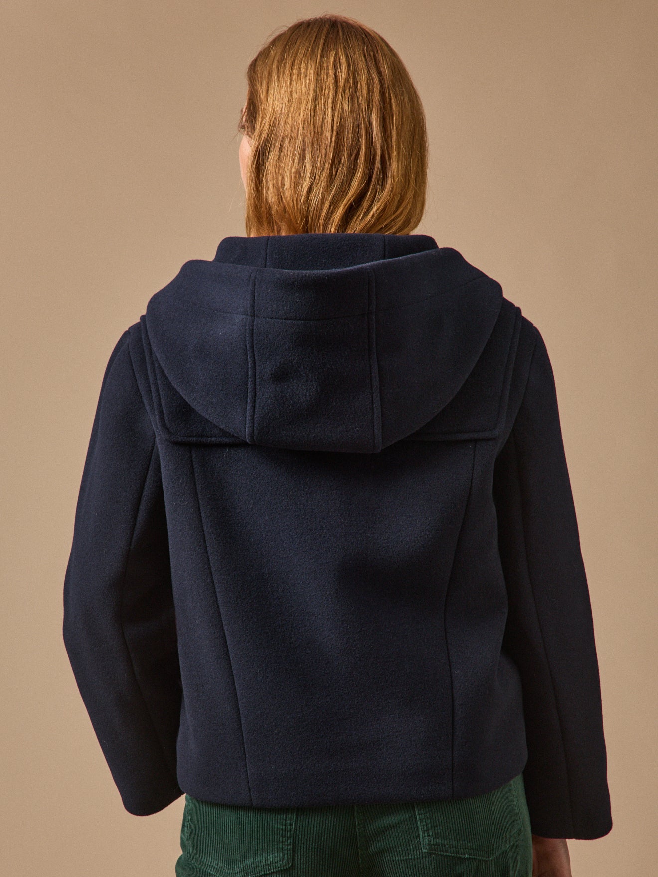 Caban court lainage femme