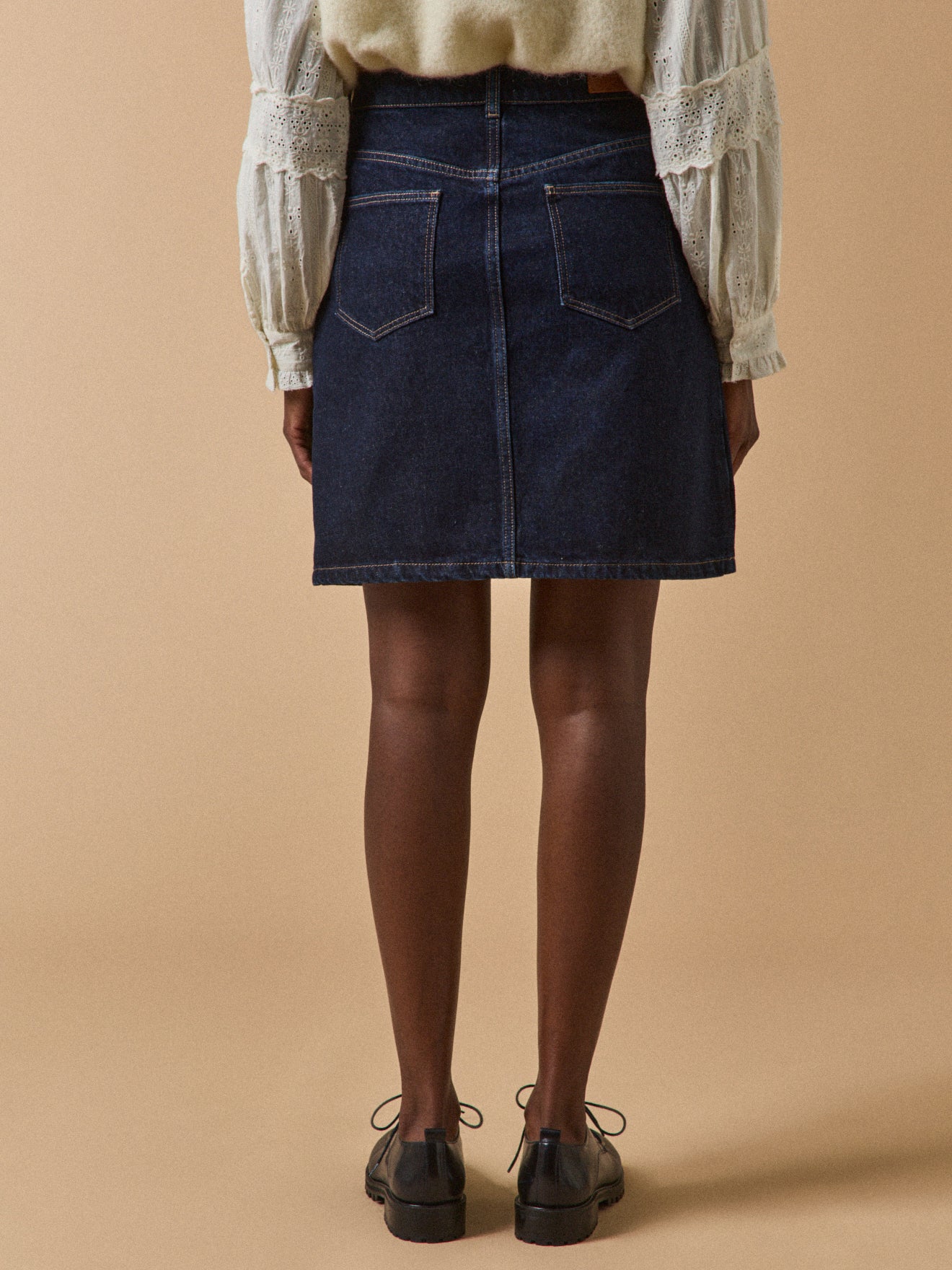 Jupe courte jean denim coton biologique denim brut Cyrillus | La Redoute