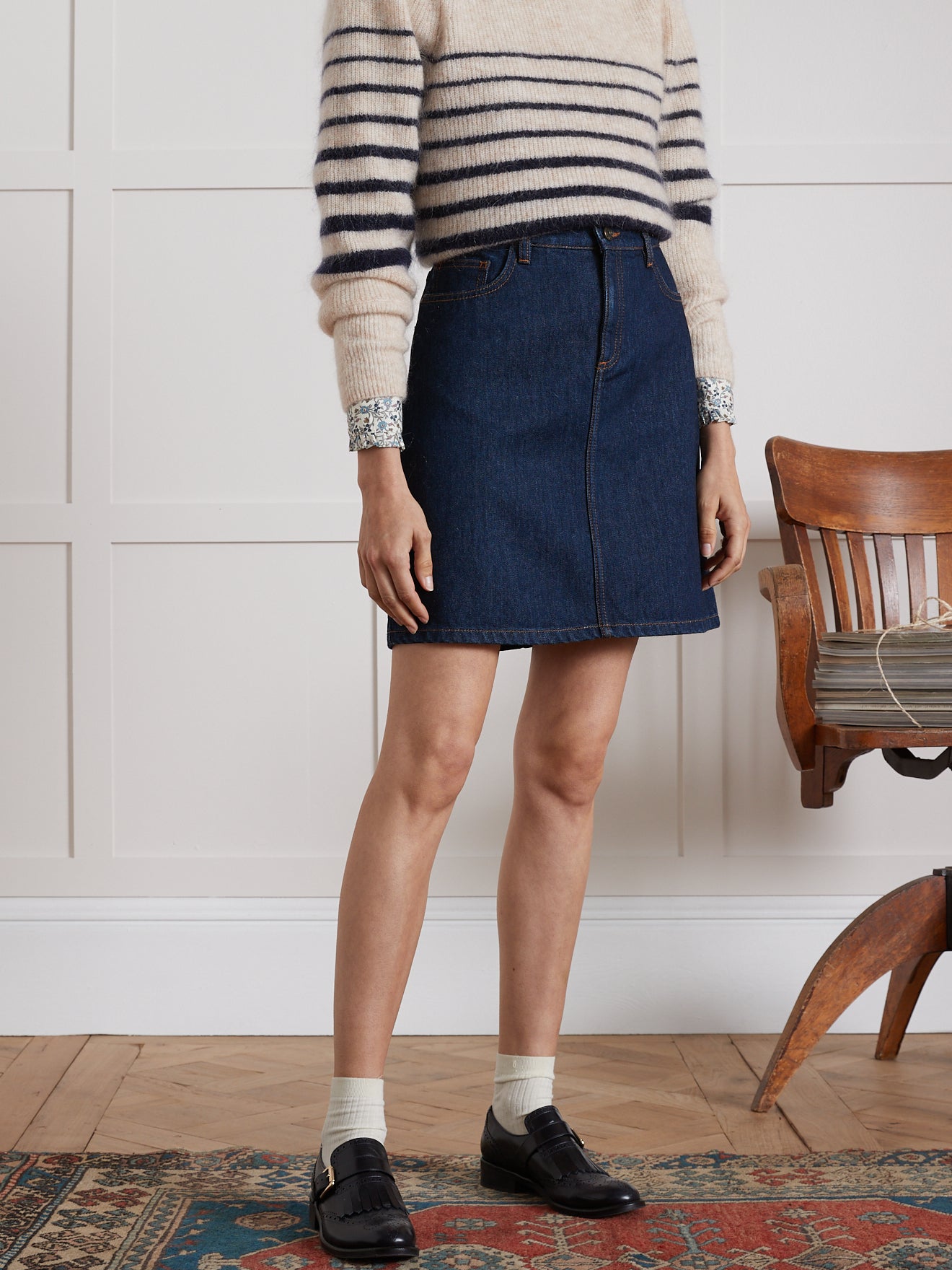Jupe courte jean femme - Denim coton biologique